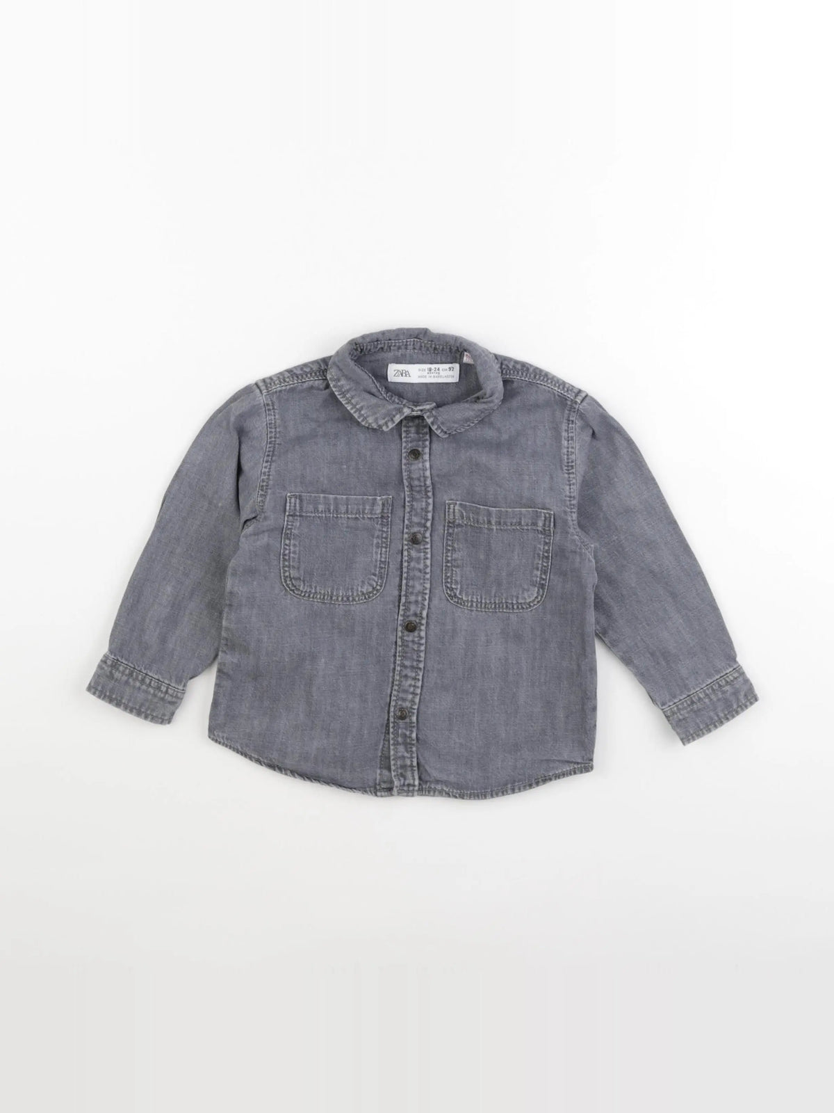 Zara - chemise gris - 18/24 mois