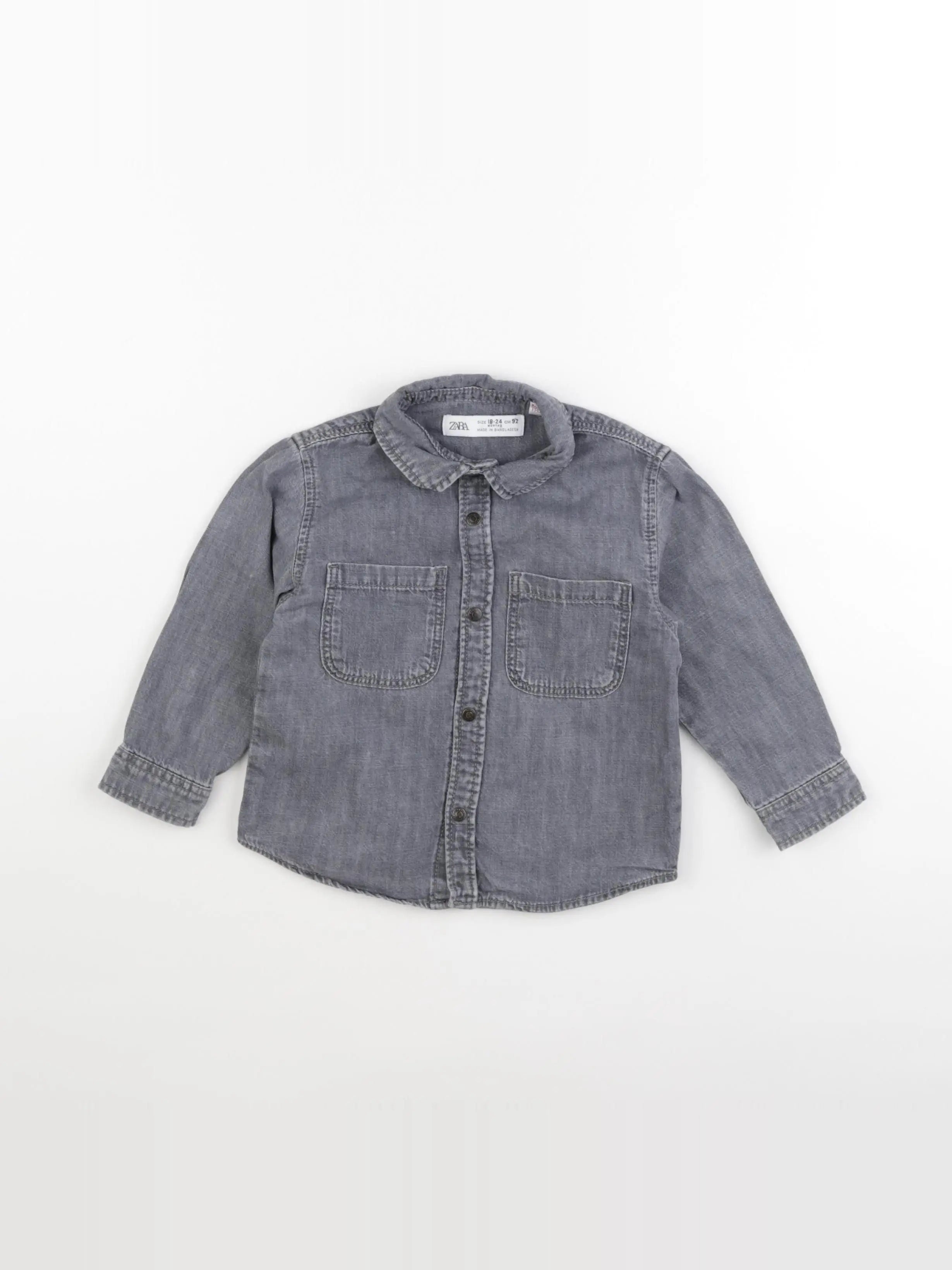 Zara - chemise gris - 18/24 mois