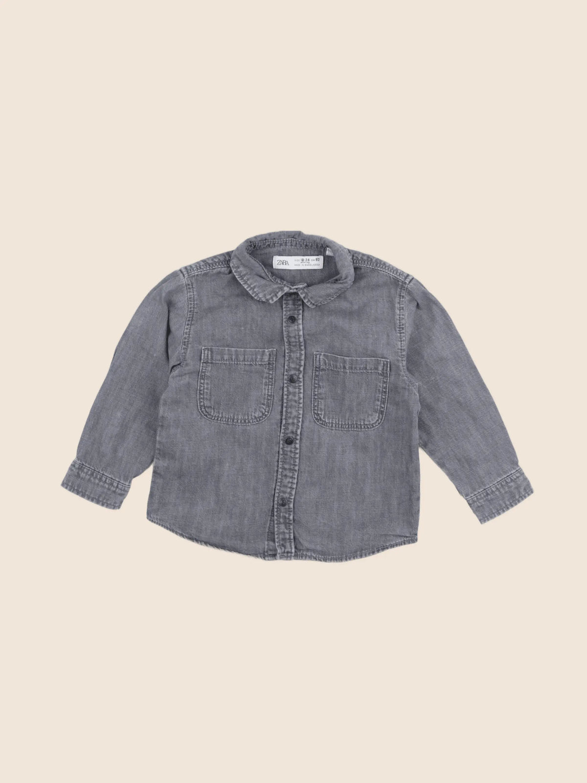 Zara - chemise gris - 18/24 mois