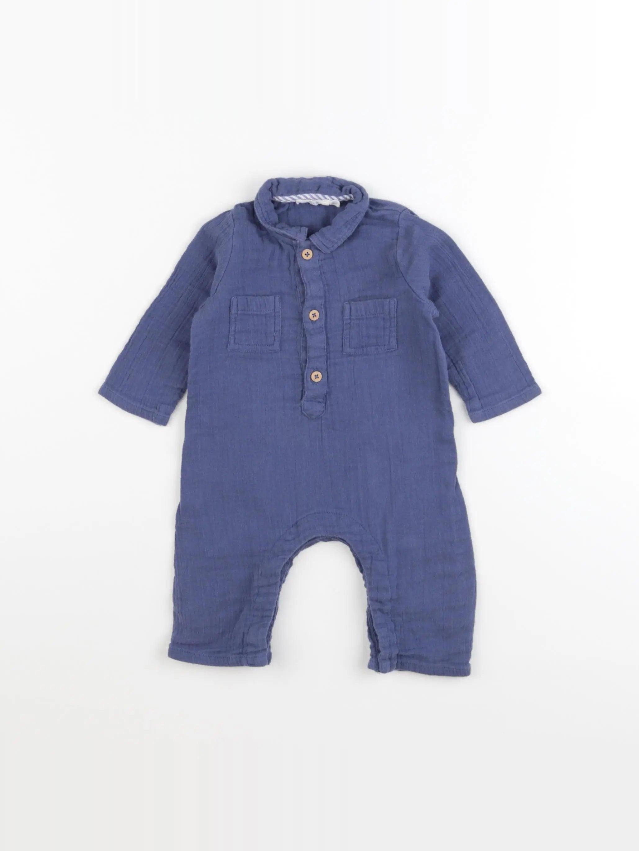 Boutchou - combinaison bleu - 1 mois