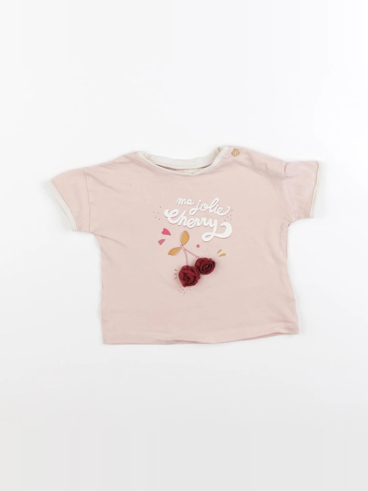 Vertbaudet - tee-shirt rose - 9 mois