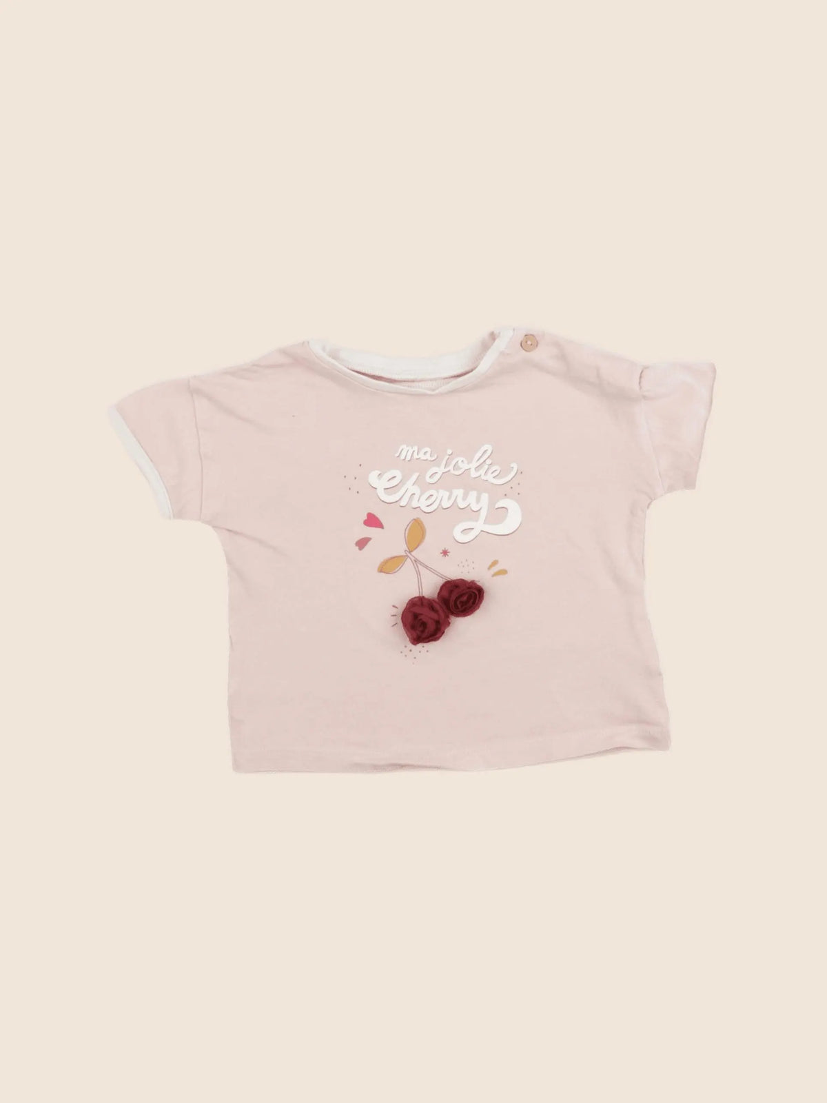 Vertbaudet - tee-shirt rose - 9 mois