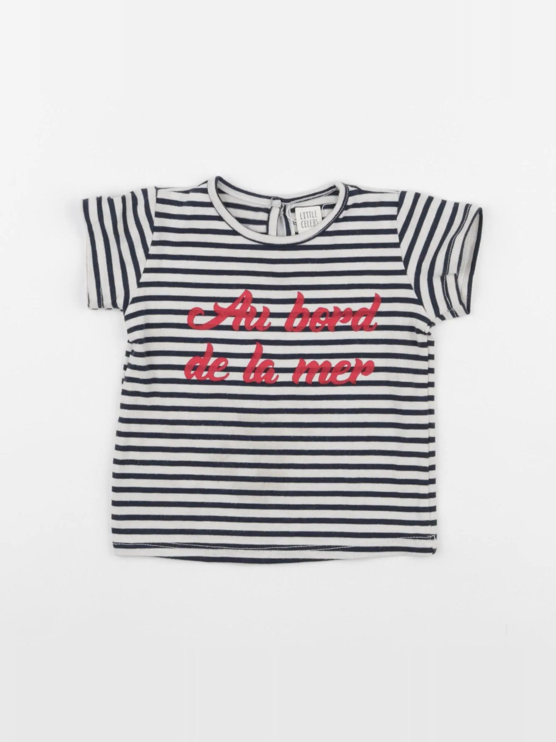 Little Celebs - tee-shirt blanc, bleu - 12 mois