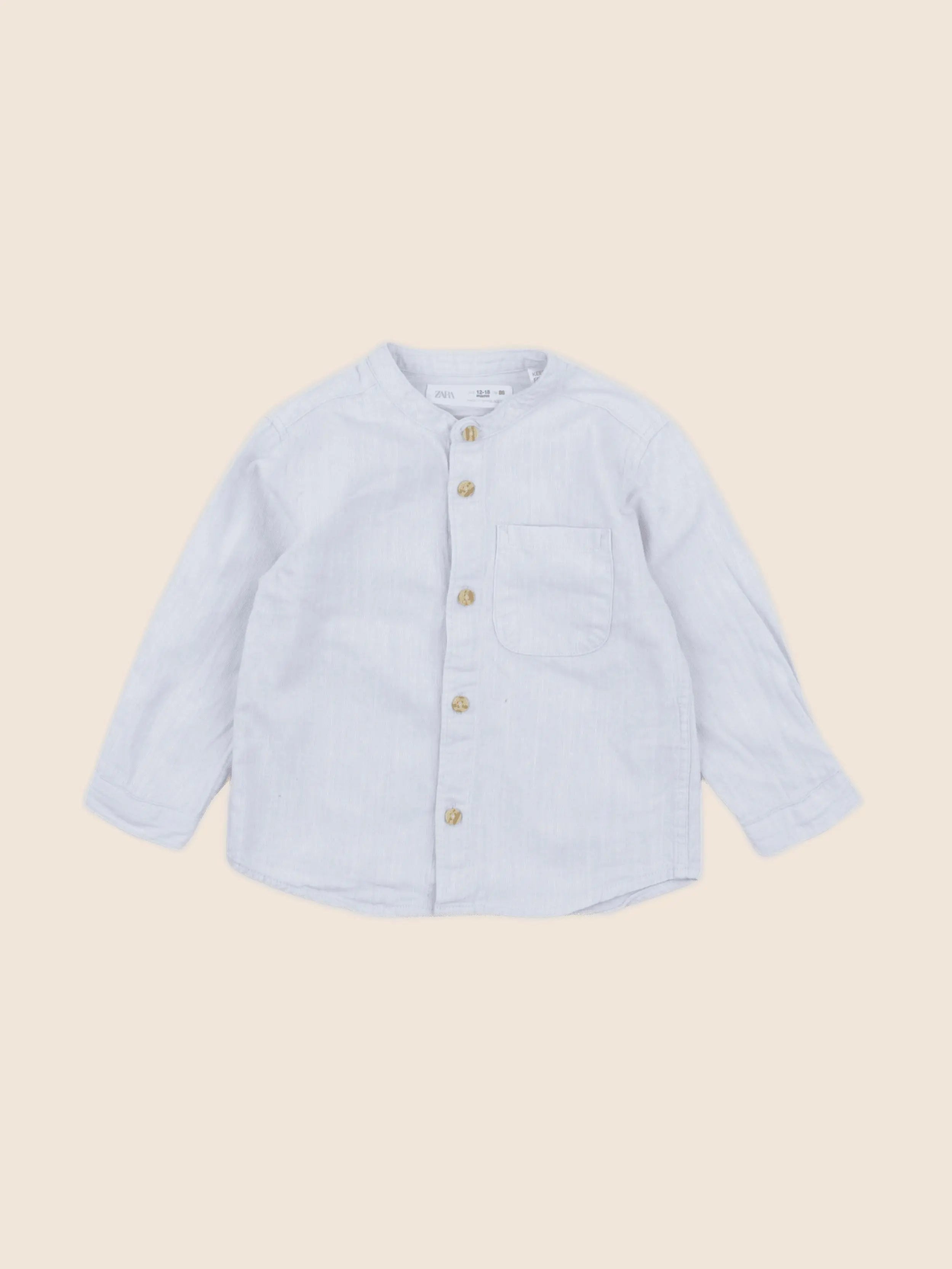 Zara - chemise bleu - 12/18 mois