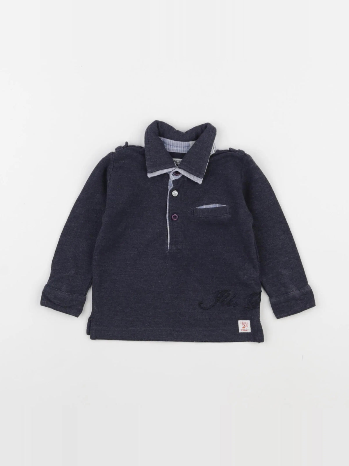 IKKS - polo bleu - 6 mois