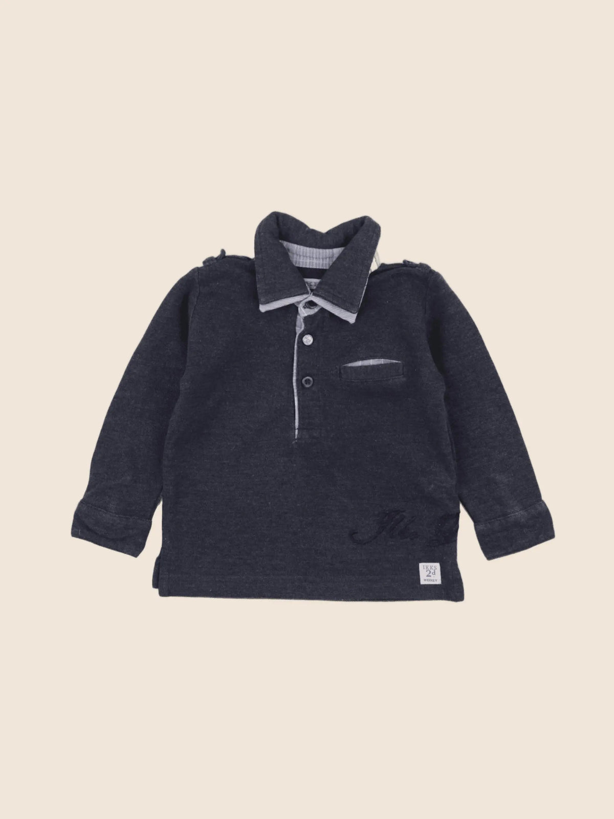IKKS - polo bleu - 6 mois