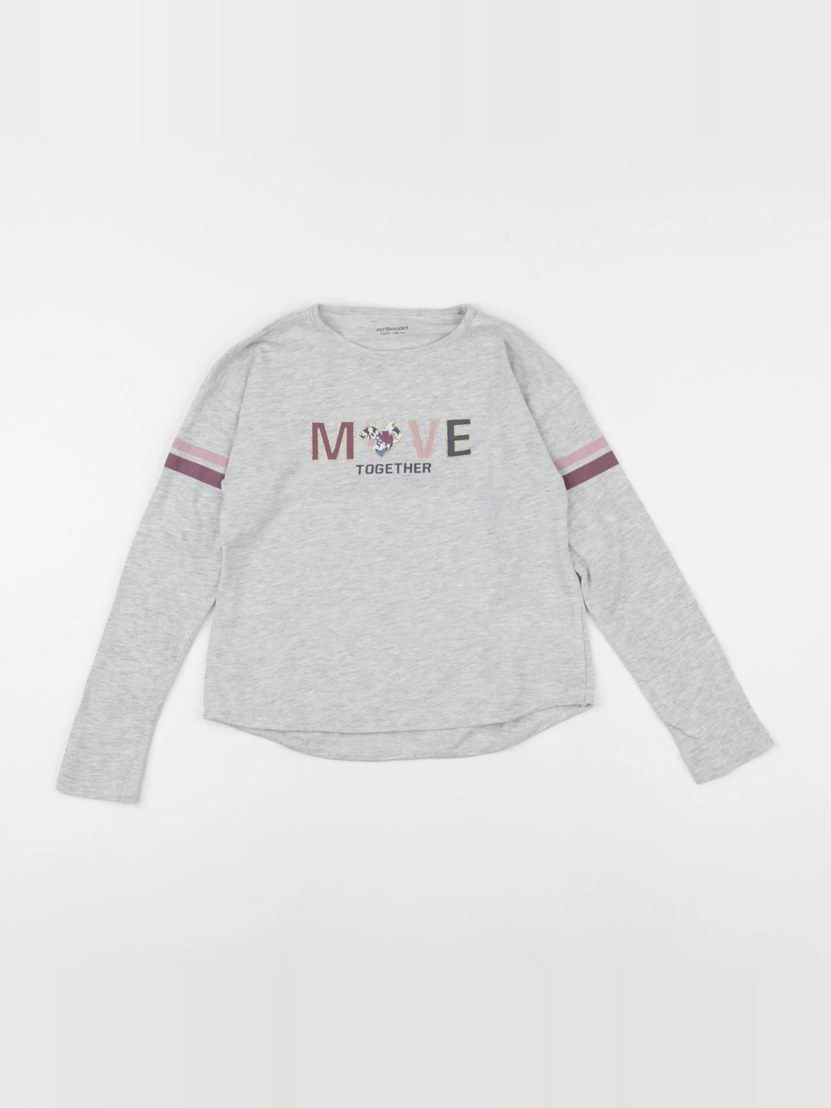Vertbaudet - tee-shirt gris - 8 ans