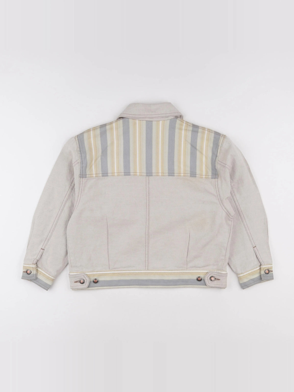 Vintage - veste beige, bleu - 8 ans