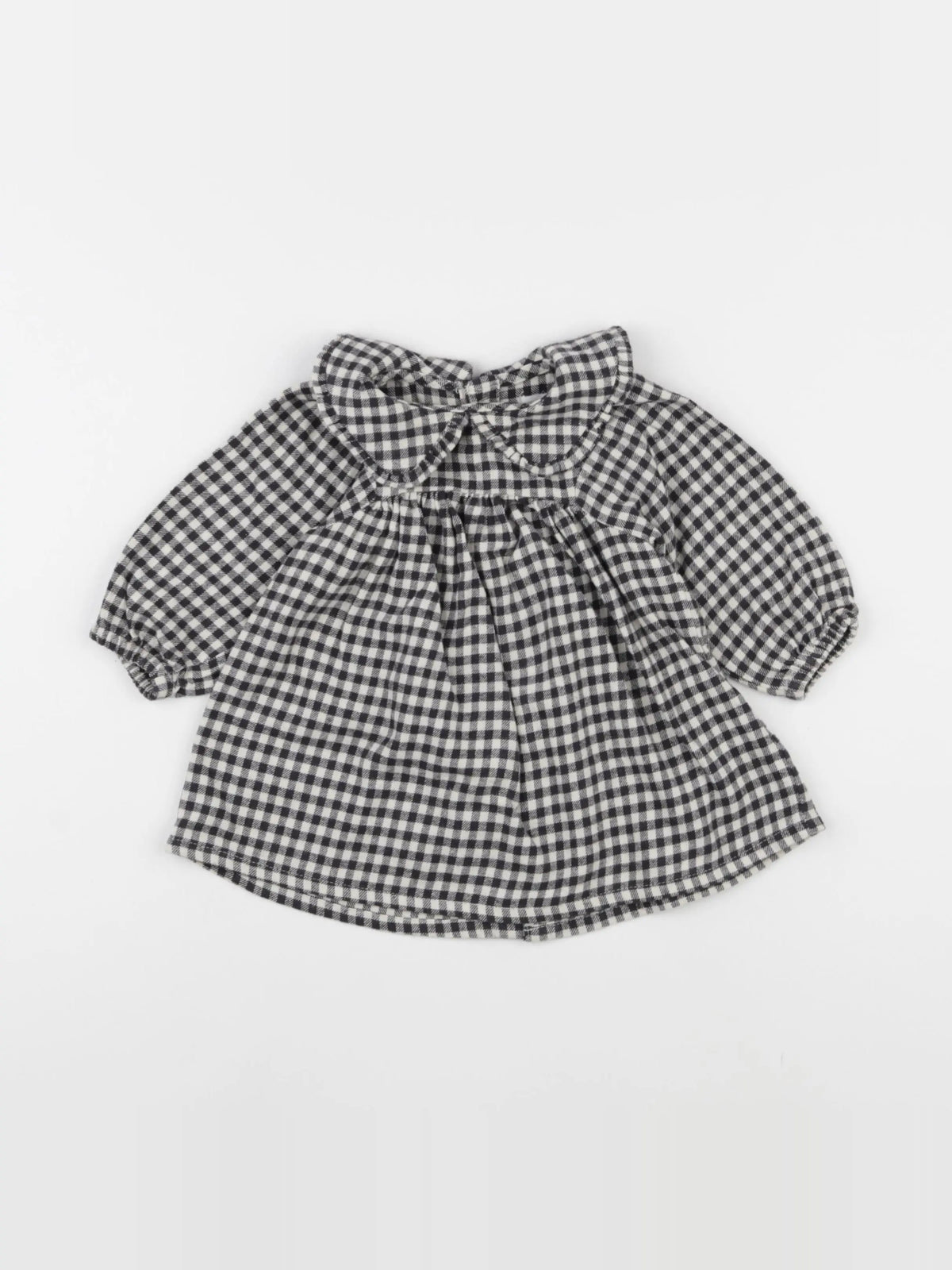 Vertbaudet - robe blanc, noir - 6 mois