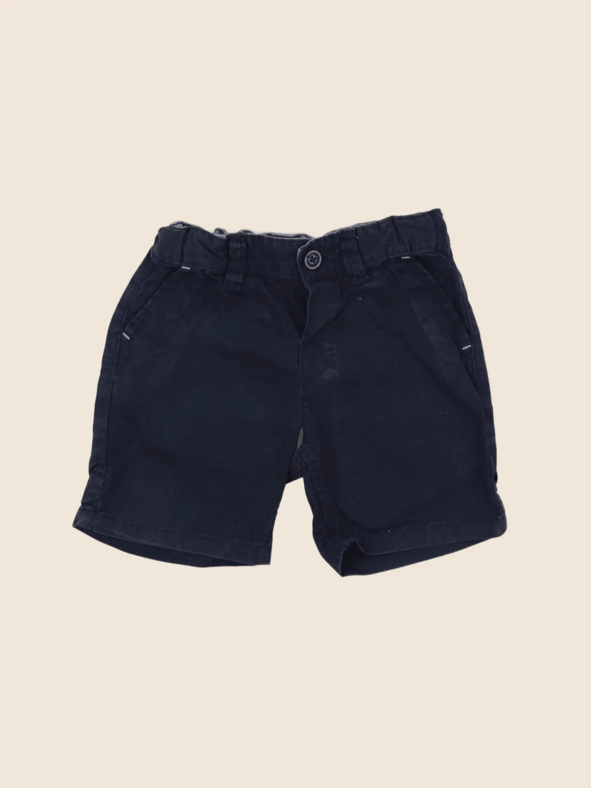 H&M - short bleu - 6/9 mois