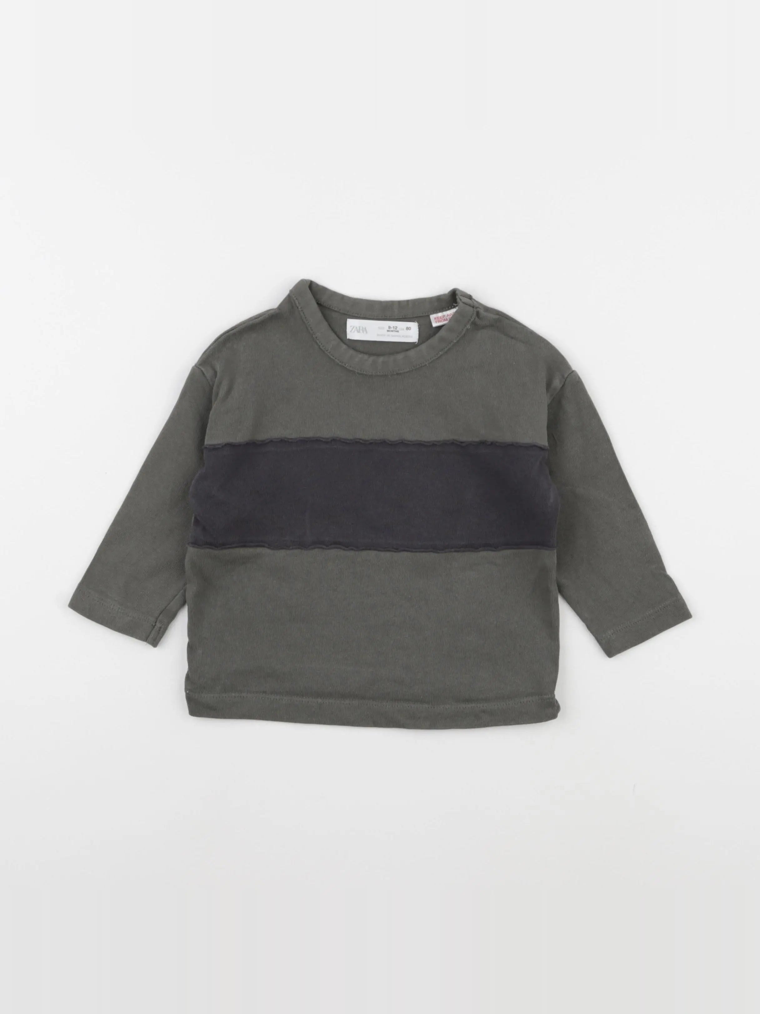 Zara - tee-shirt vert - 9/12 mois