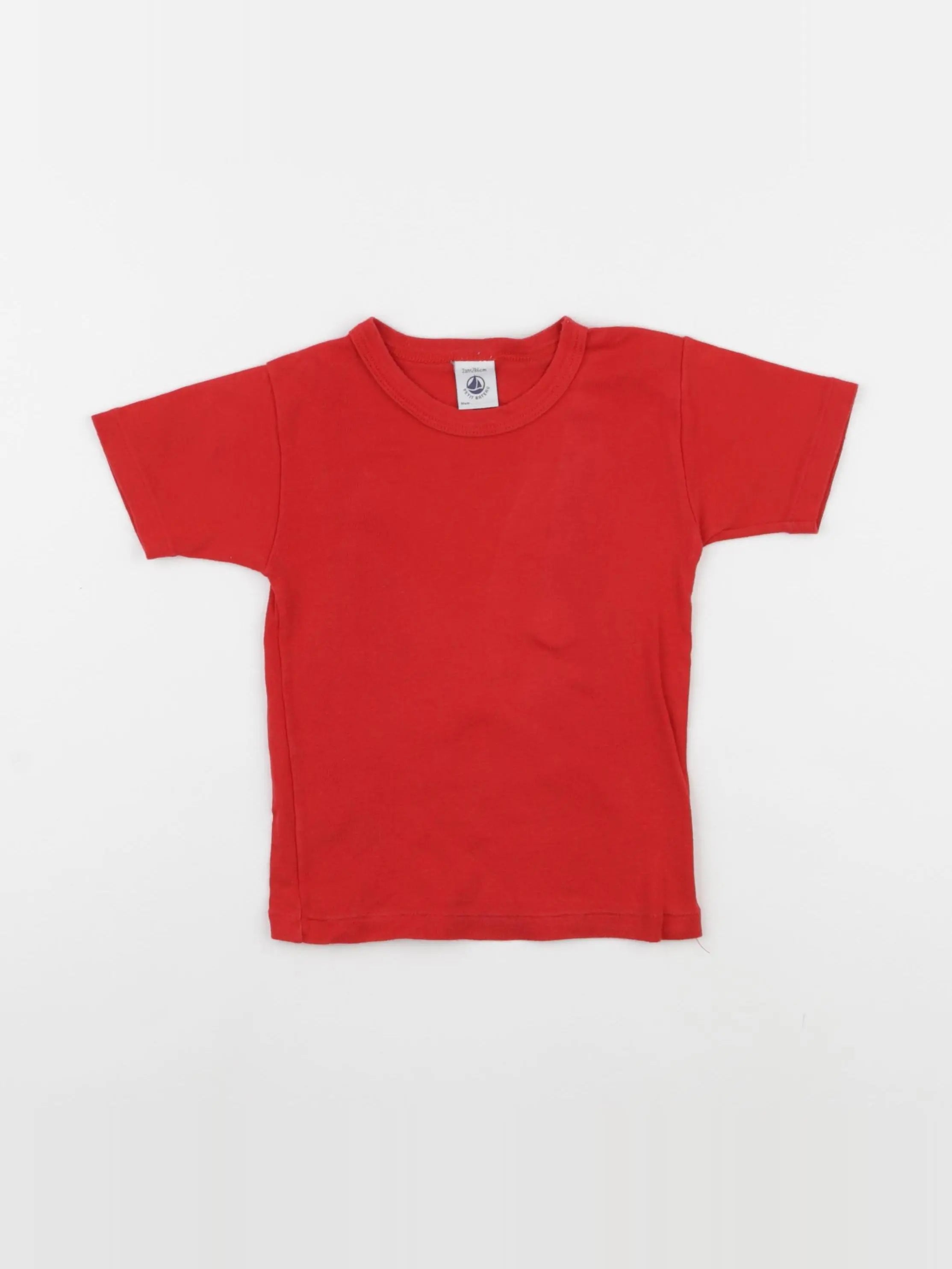 Petit Bateau - maillot de corps rouge - 2 ans