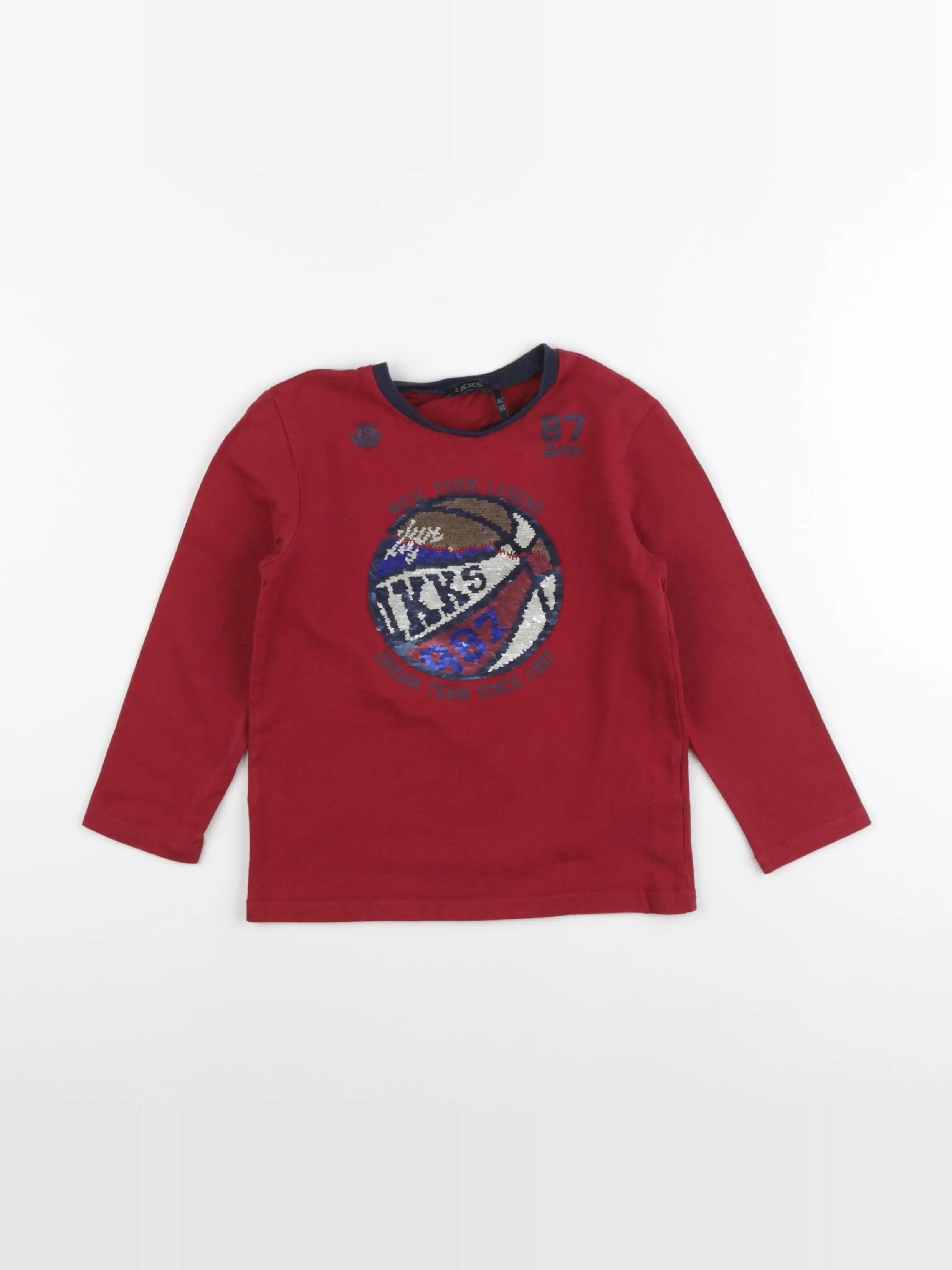 IKKS - tee-shirt rouge - 4 ans