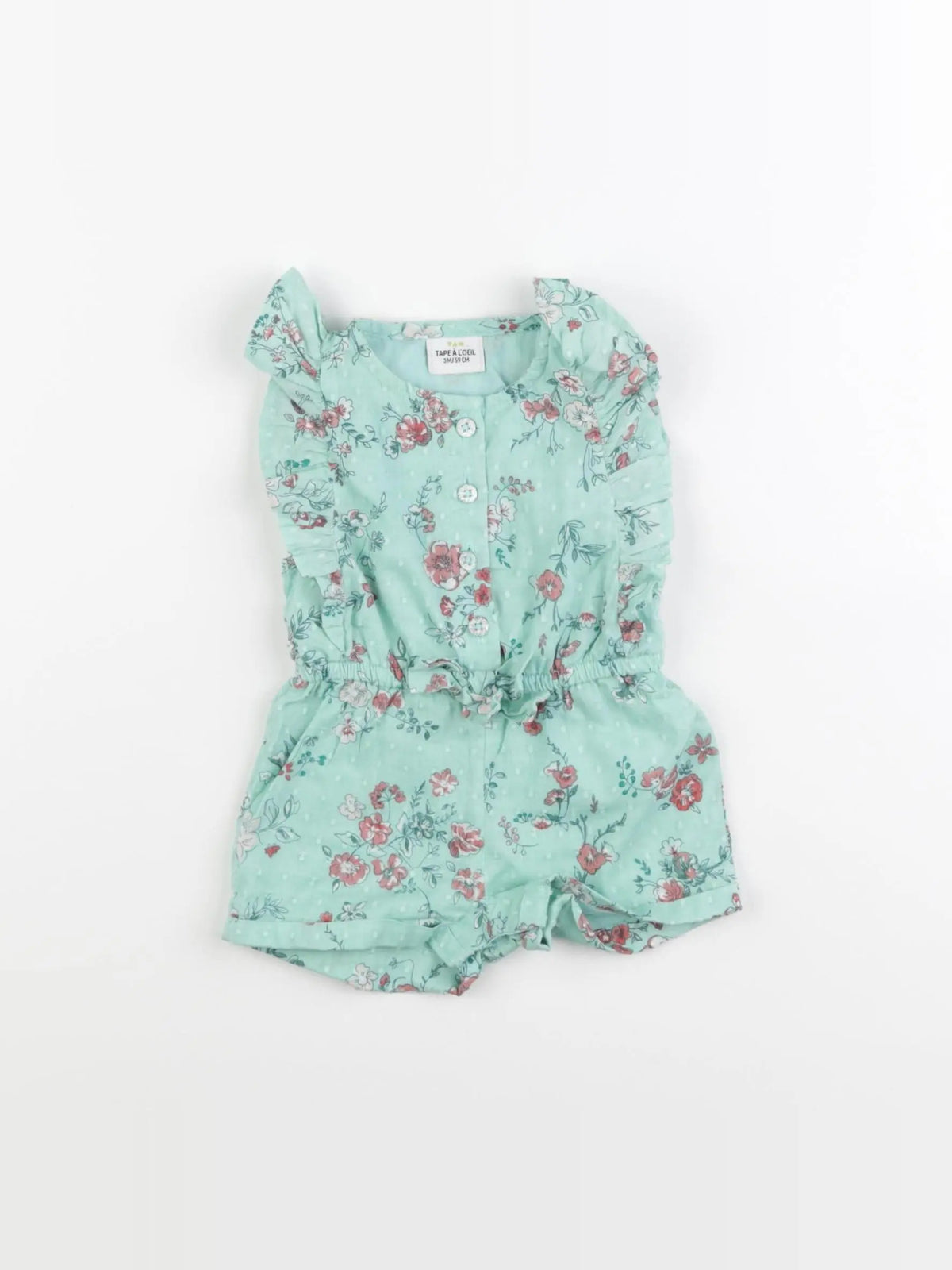 Tape à l'oeil - combinaison vert - 3 mois