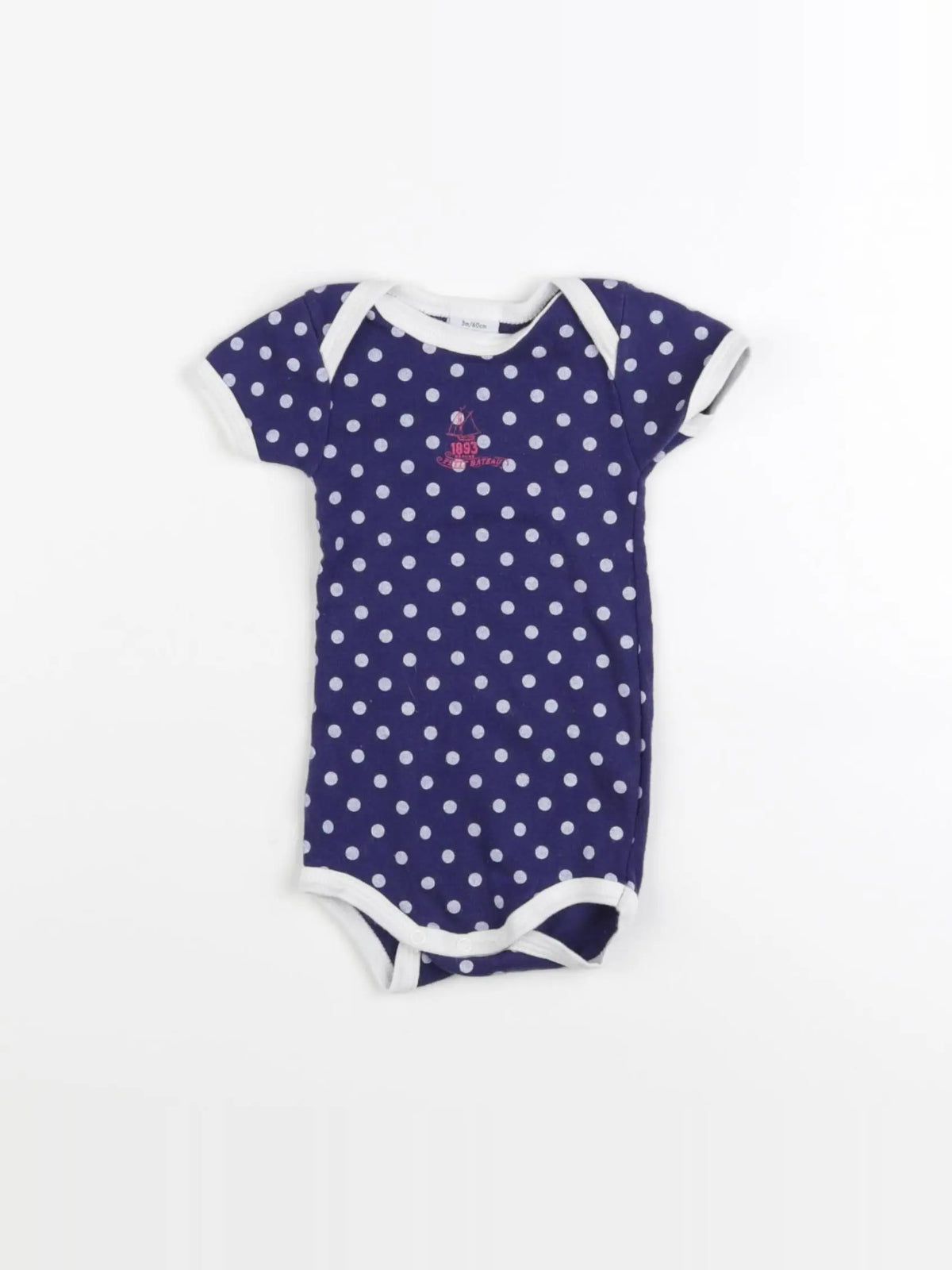 Petit Bateau - body bleu - 3 mois