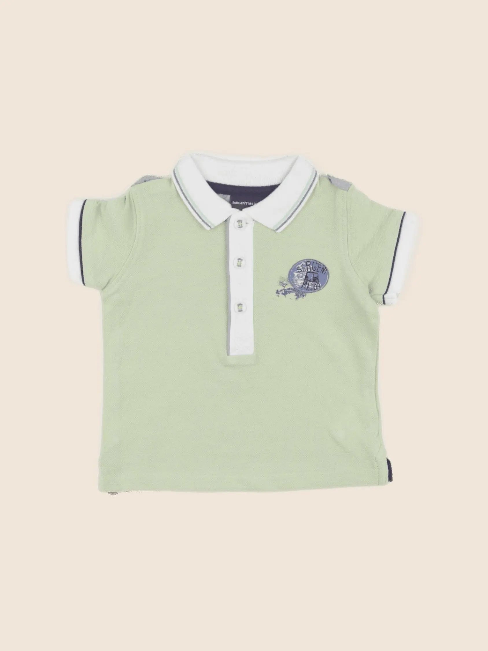 Sergent Major - polo vert - 3 mois