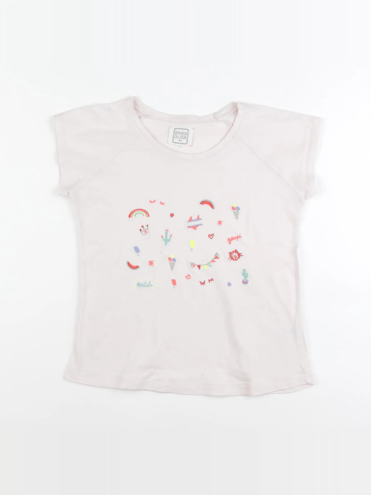 Bonheur du jour - tee-shirt rose - 8 ans