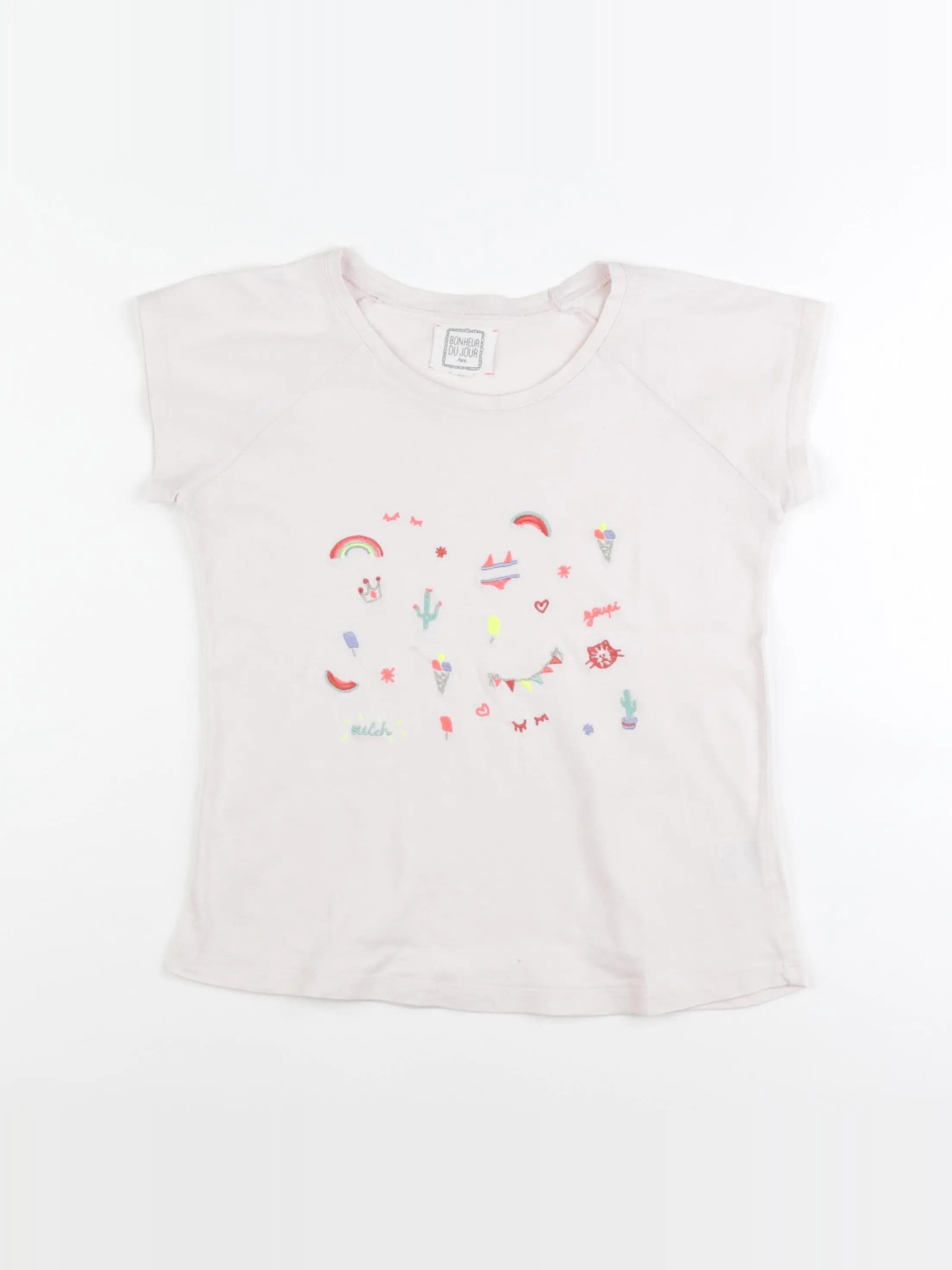 Bonheur du jour - tee-shirt rose - 8 ans