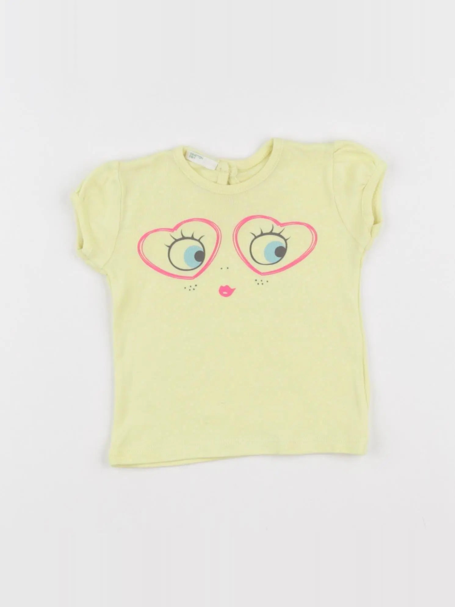 Benetton - tee-shirt jaune - 3 mois