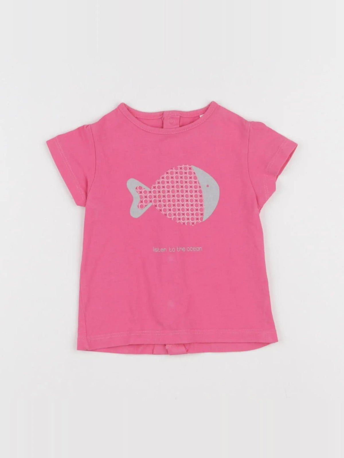 Obaïbi - tee-shirt rose - 6 mois