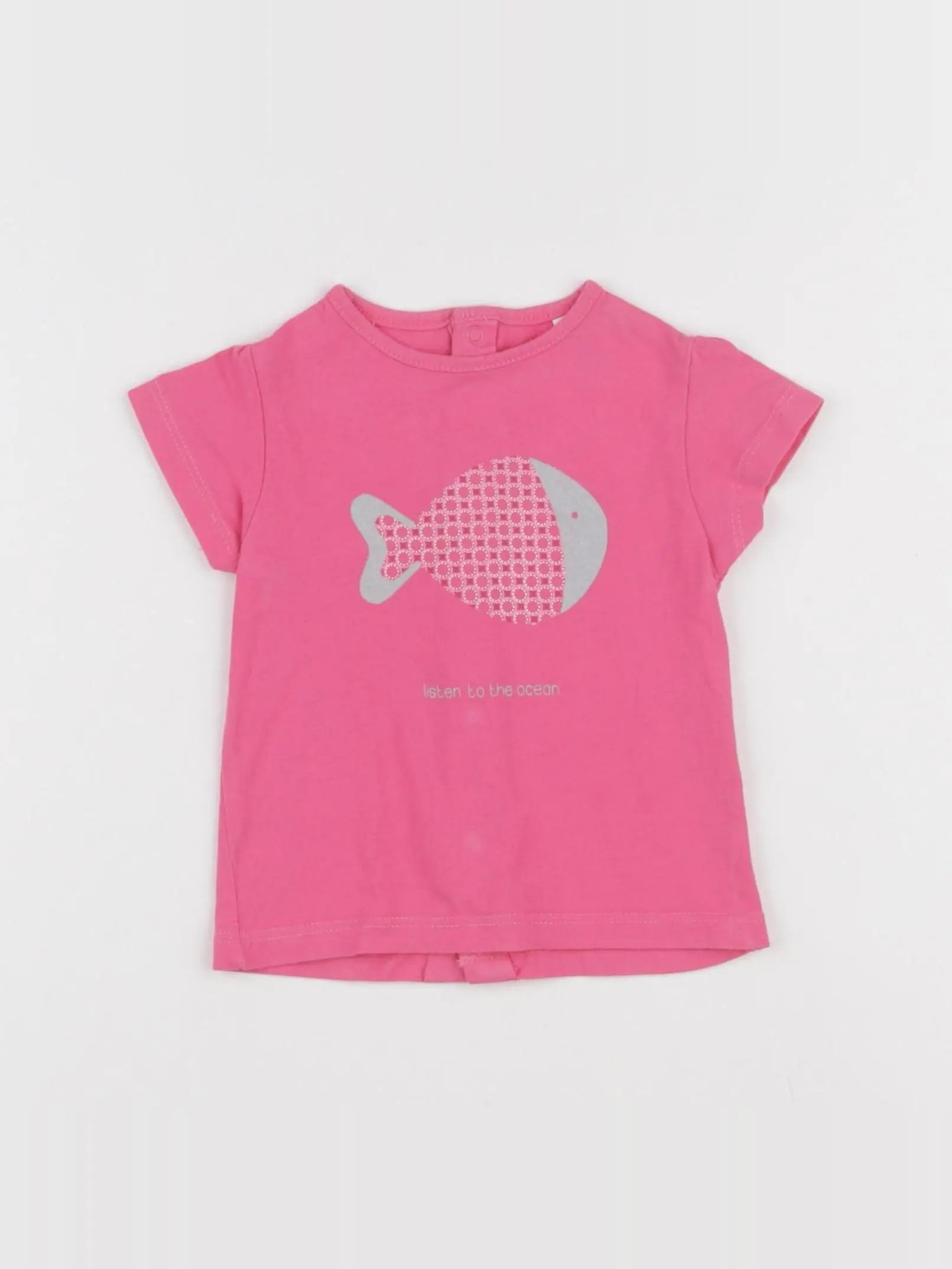 Obaïbi - tee-shirt rose - 6 mois
