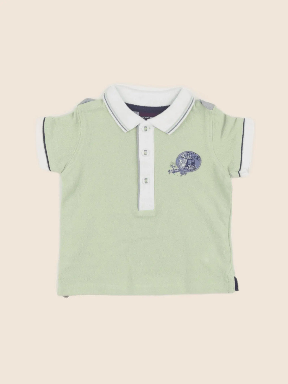 Sergent Major - polo vert - 3 mois