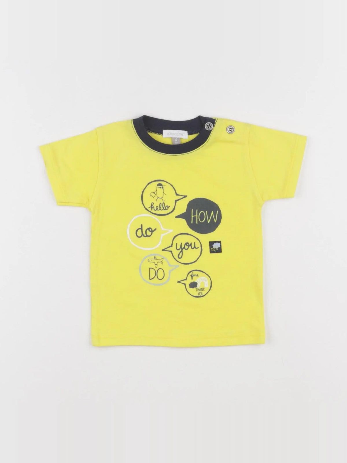 Absorba - tee-shirt jaune - 6 mois