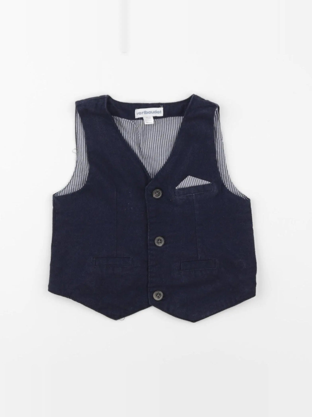 Vertbaudet - gilet bleu - 9 mois