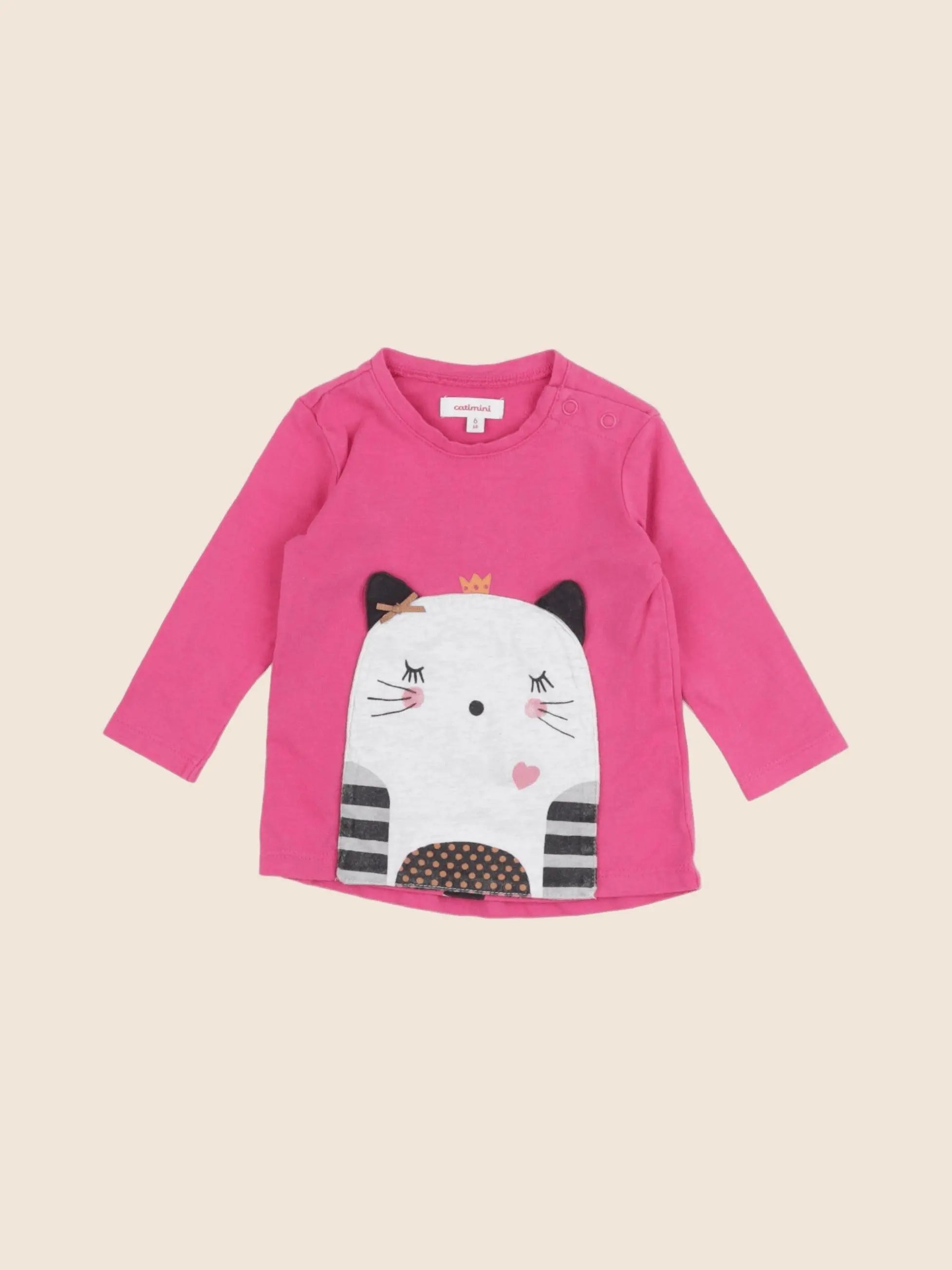 Catimini - tee-shirt rose - 6 mois