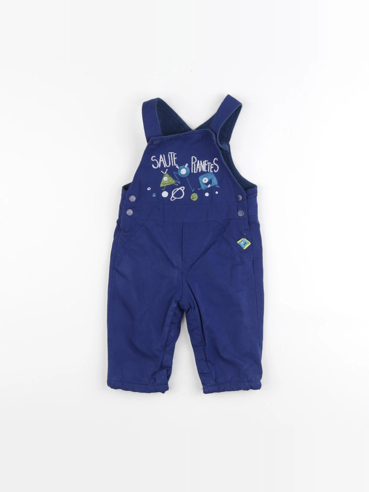 DPAM - salopette doublé bleu - 9 mois