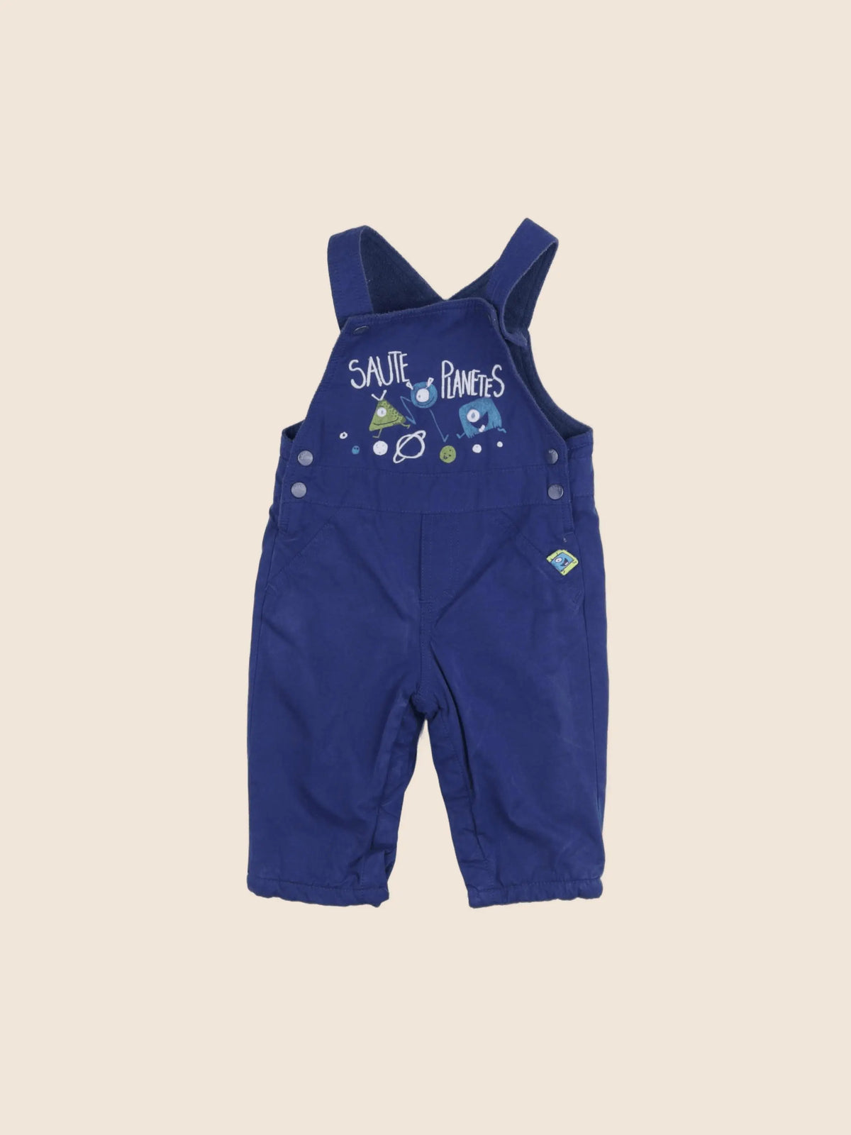 DPAM - salopette doublé bleu - 9 mois