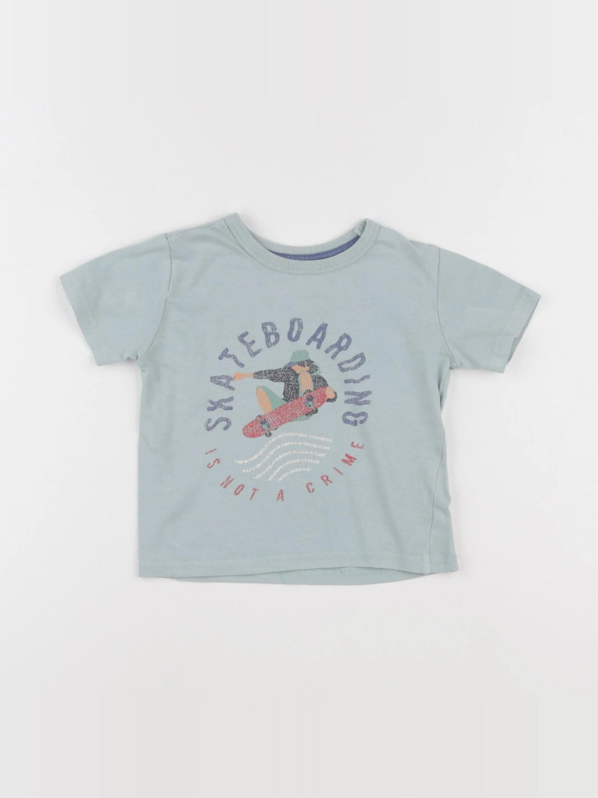 Vertbaudet - tee-shirt bleu - 2 ans