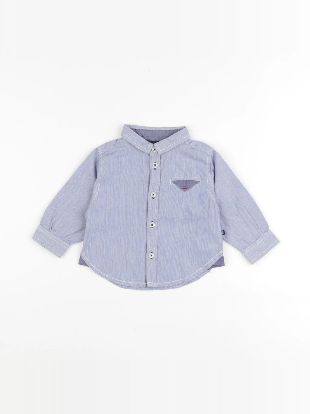 Obaïbi - chemise bleu - 6 mois