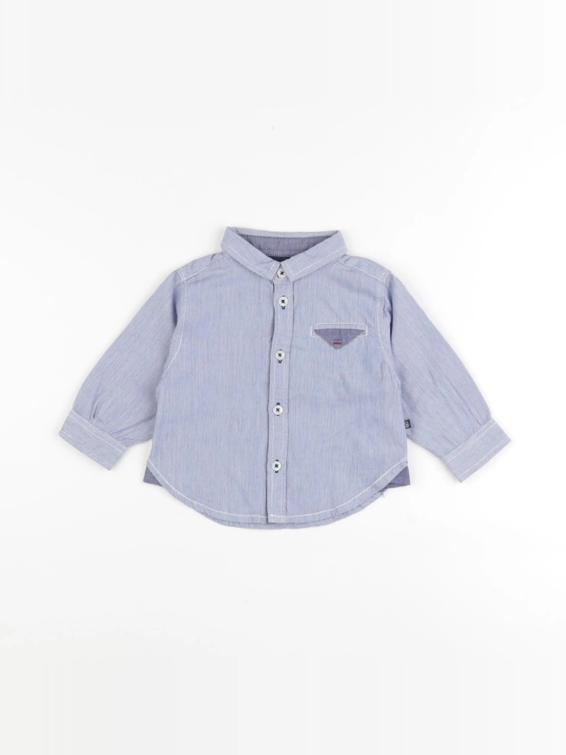 Obaïbi - chemise bleu - 6 mois