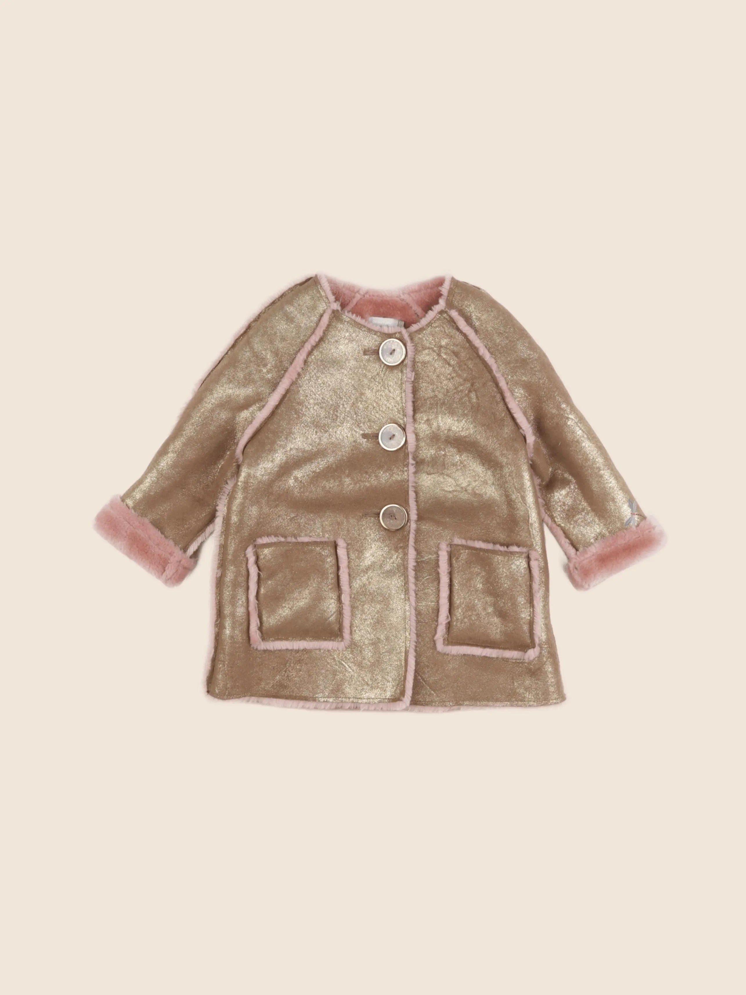 Catimini - veste rose, or - 12 mois