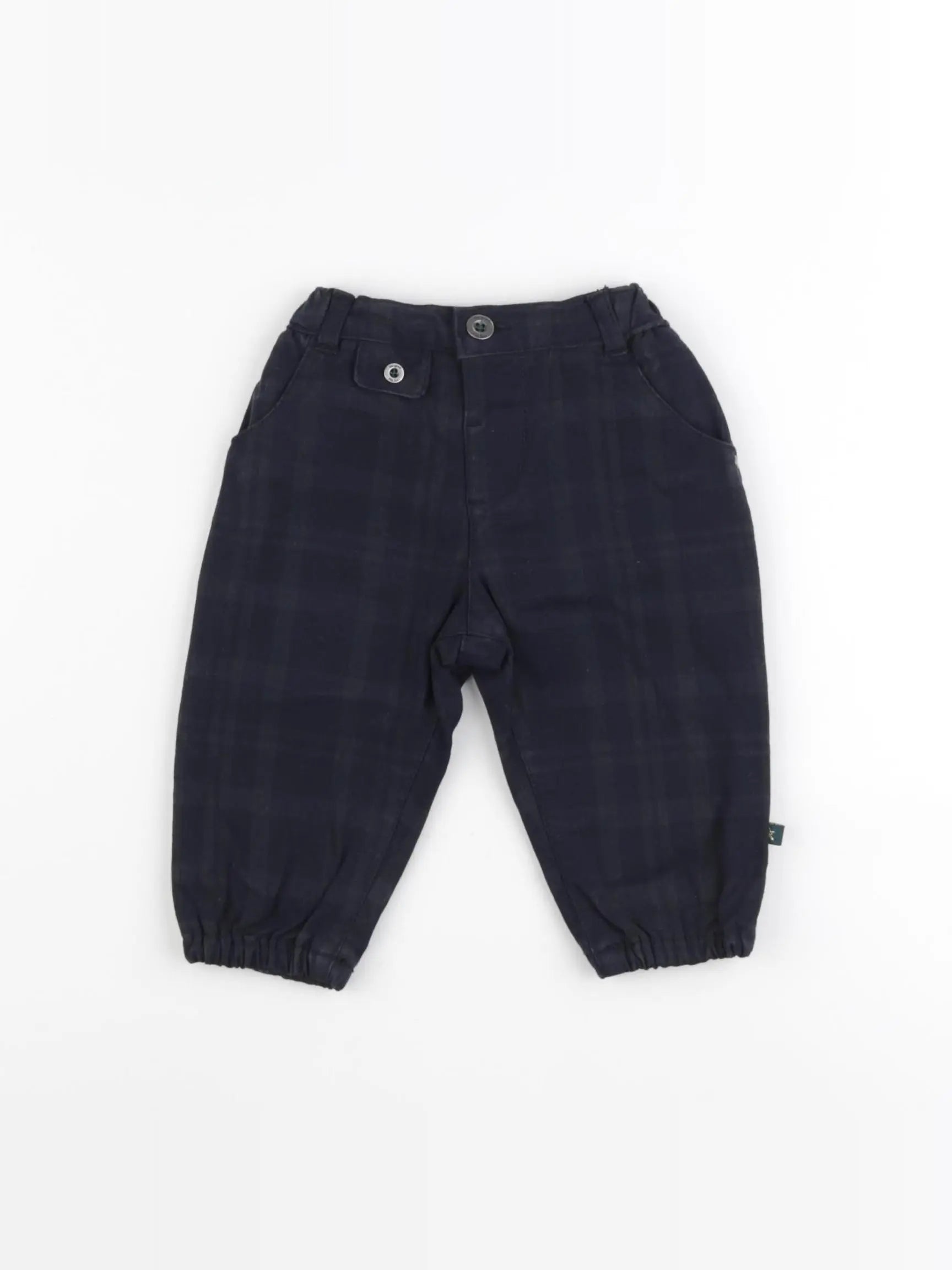 Sergent Major - pantalon doublé bleu, vert - 6 mois