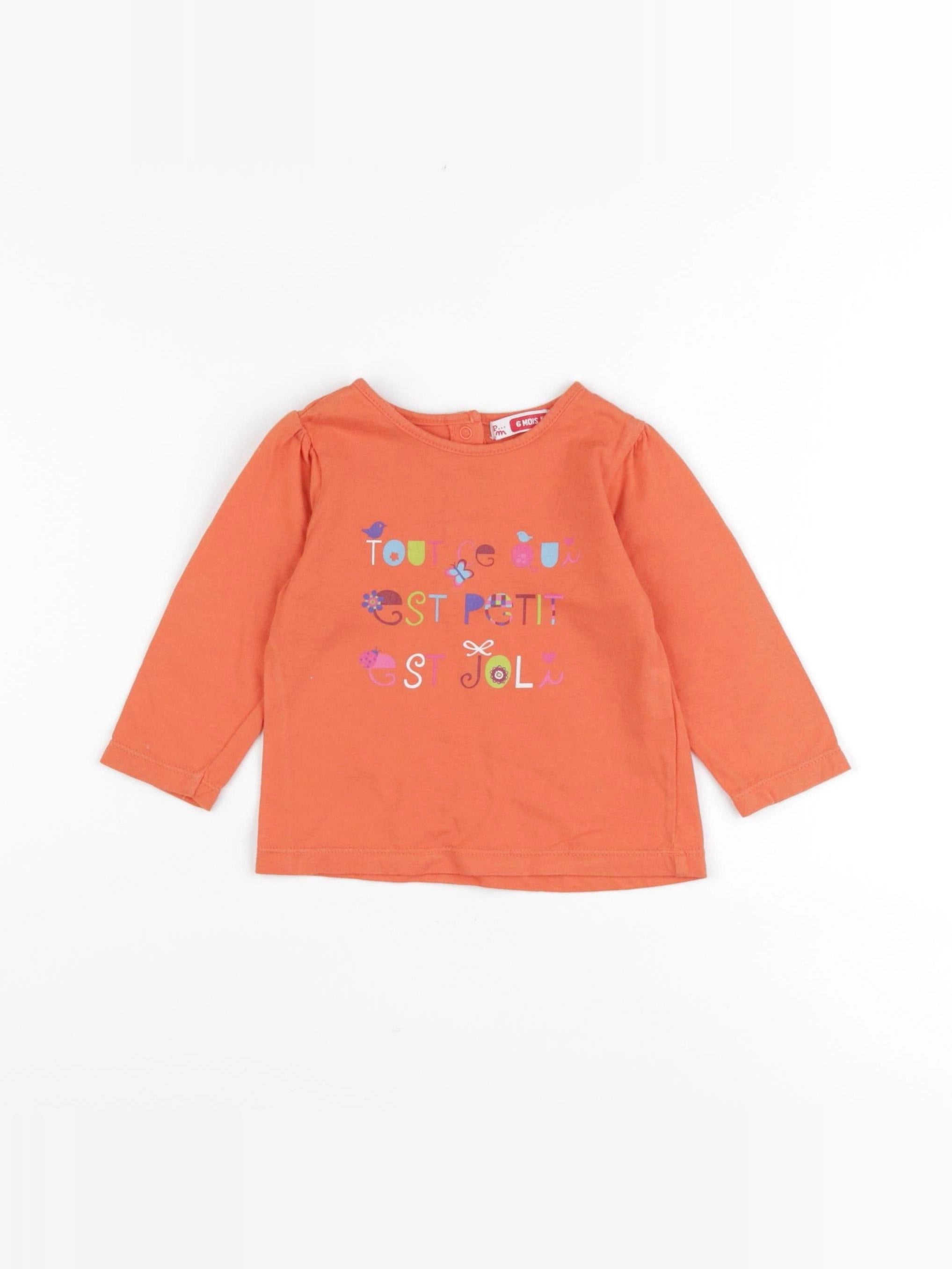 DPAM - tee-shirt orange - 6 mois