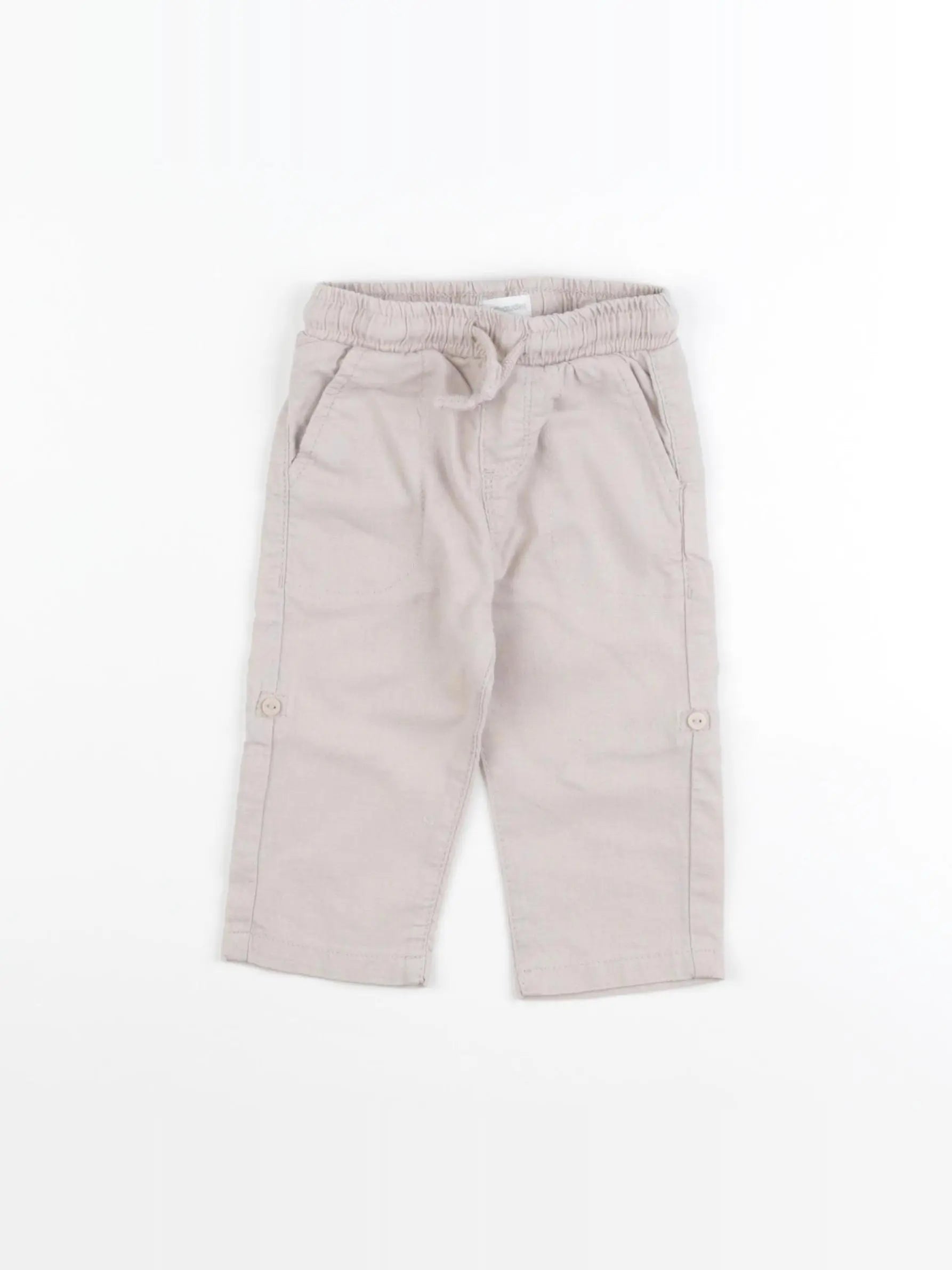 Vertbaudet - pantalon beige - 6 mois