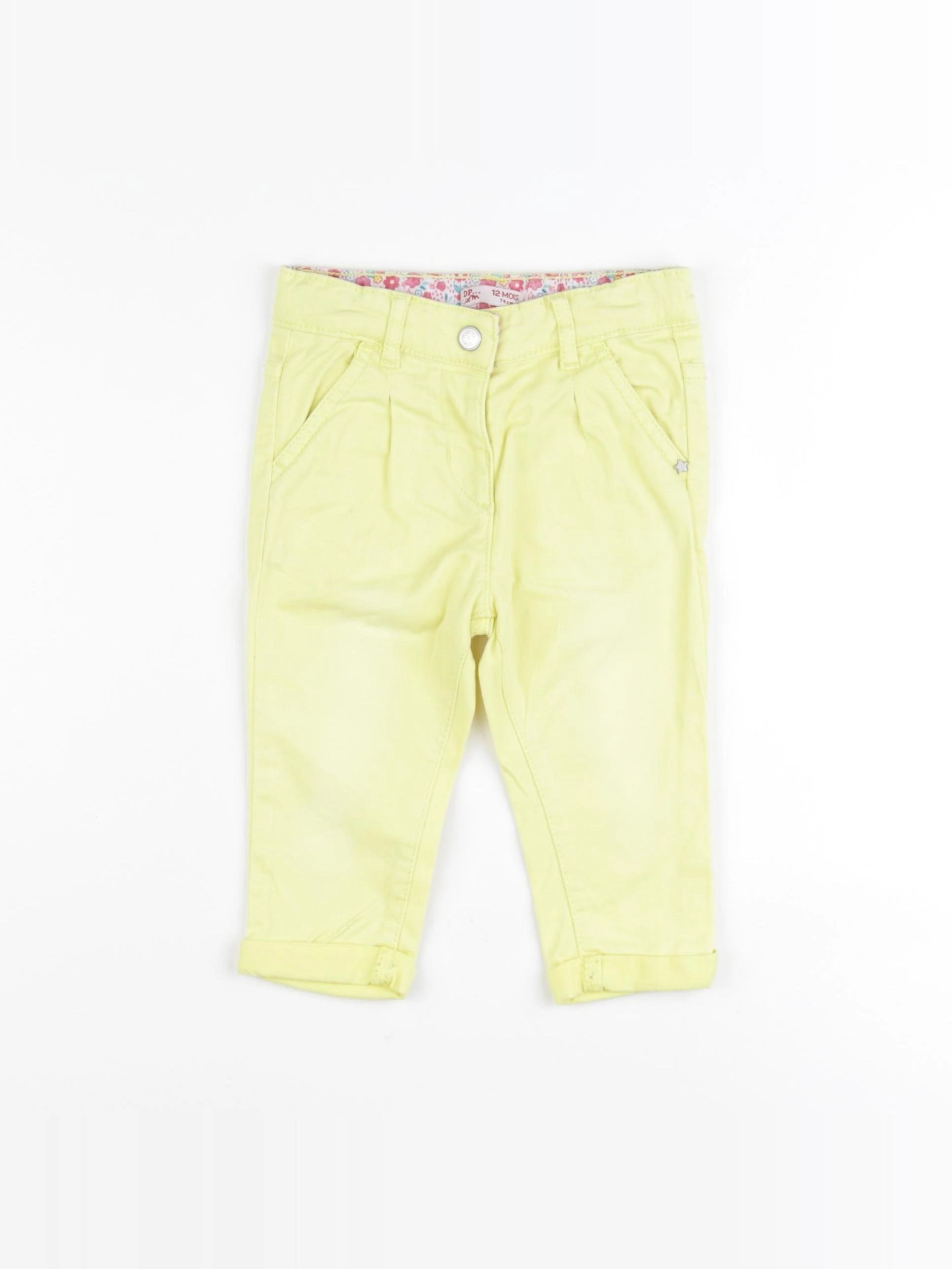 DPAM - pantalon jaune - 12 mois
