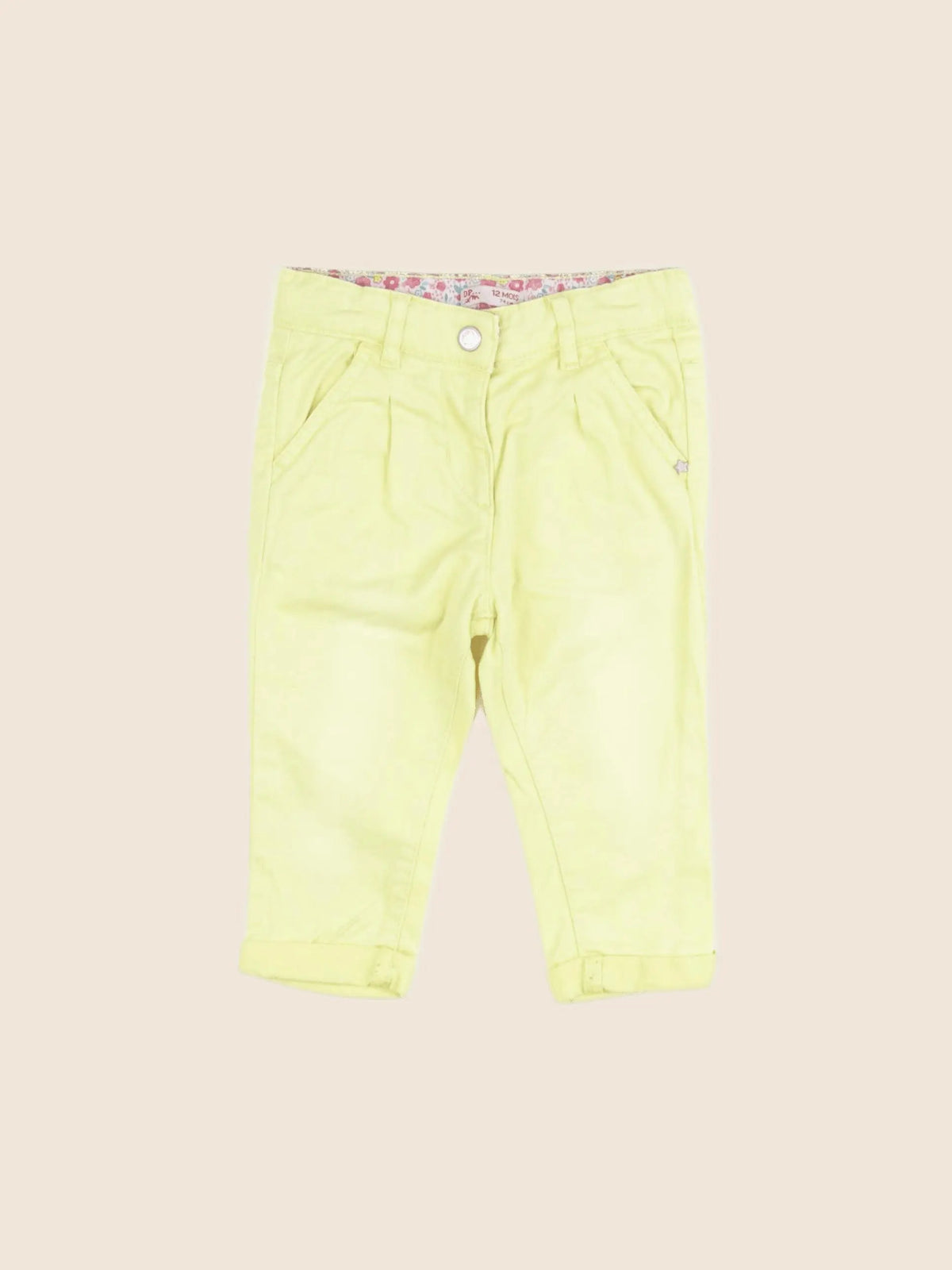 DPAM - pantalon jaune - 12 mois