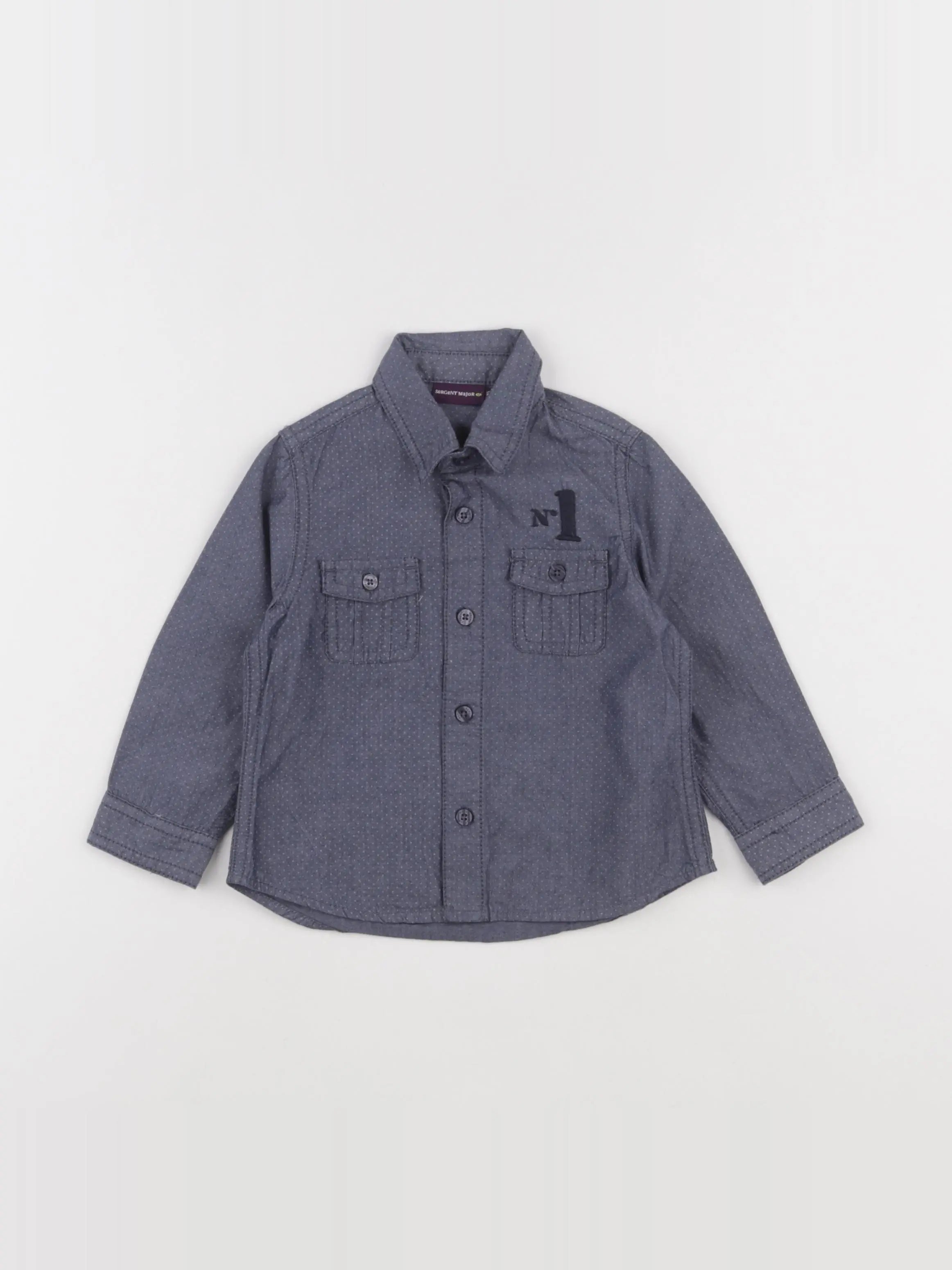 Sergent Major - chemise bleu - 2 ans