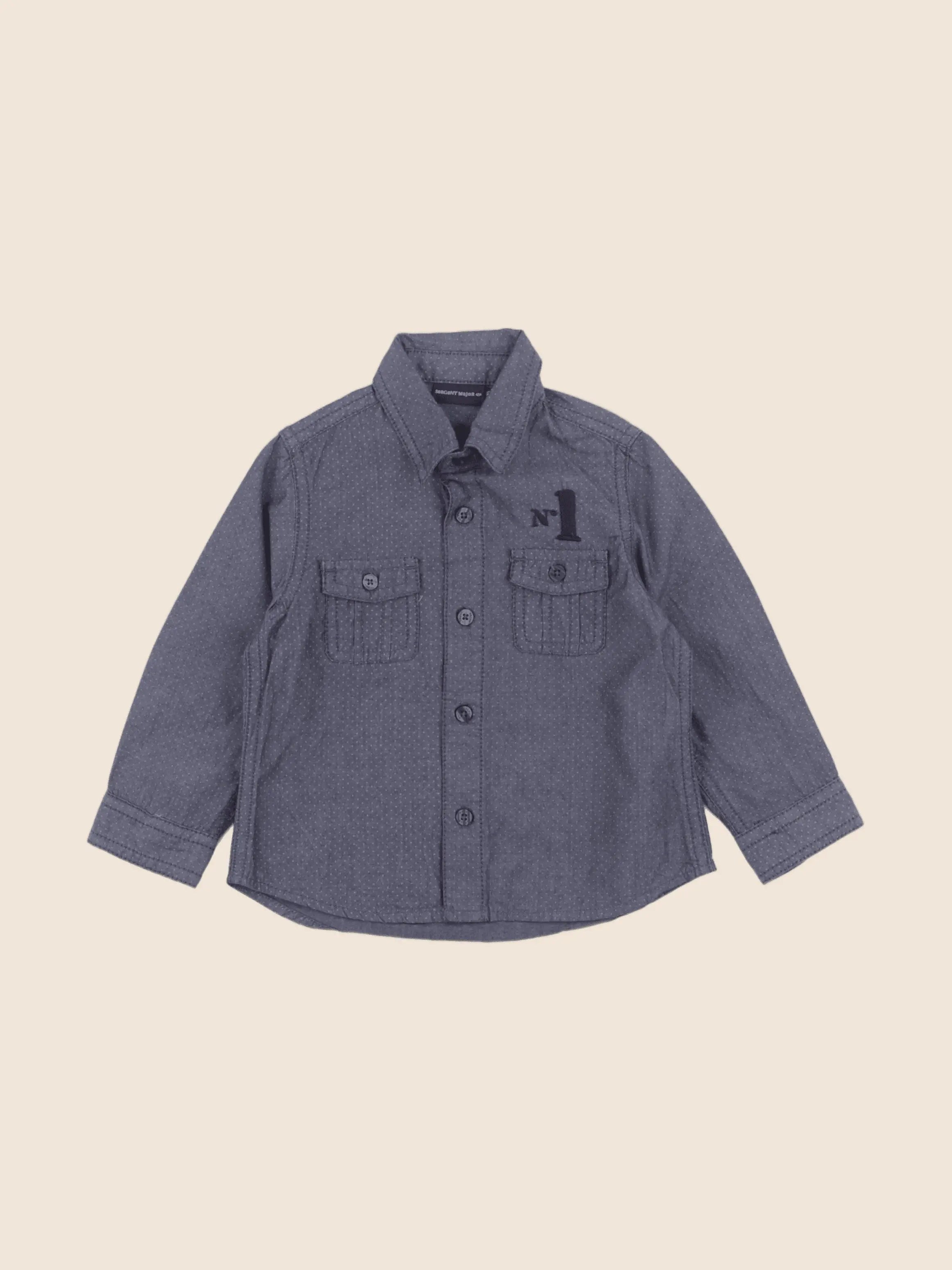 Sergent Major - chemise bleu - 2 ans