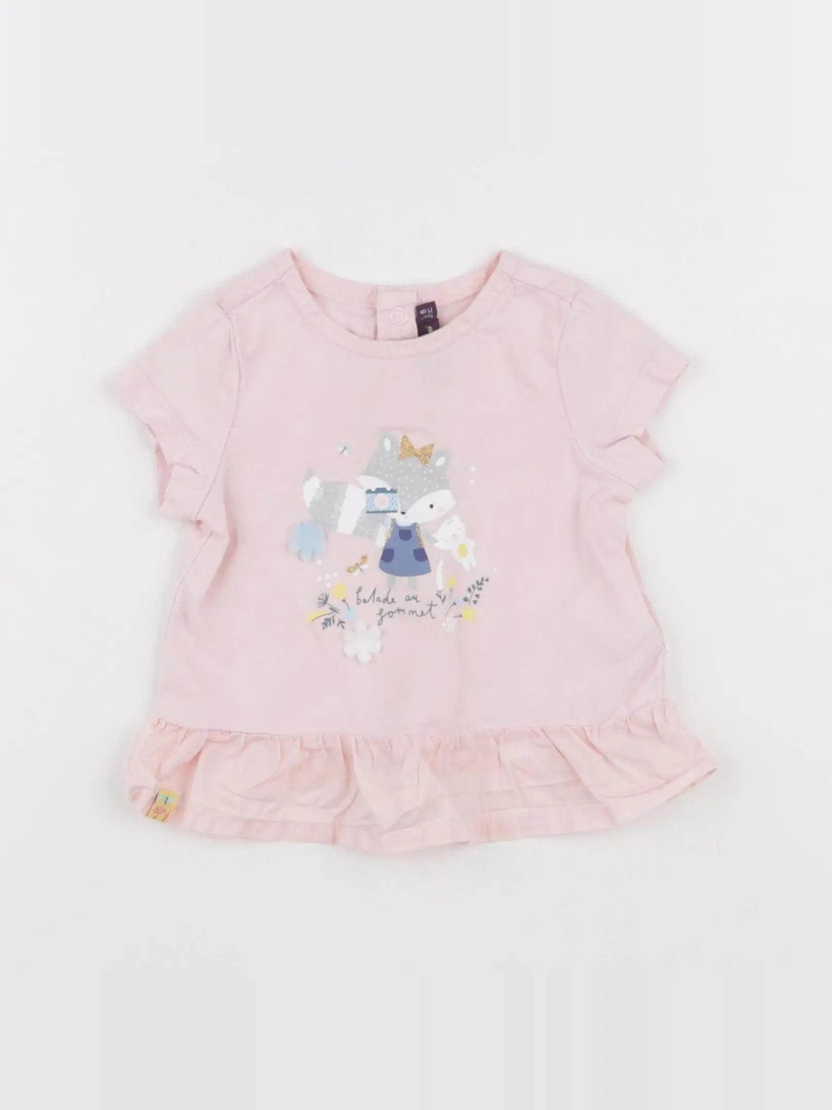 Sergent Major - tee-shirt rose - 9 mois