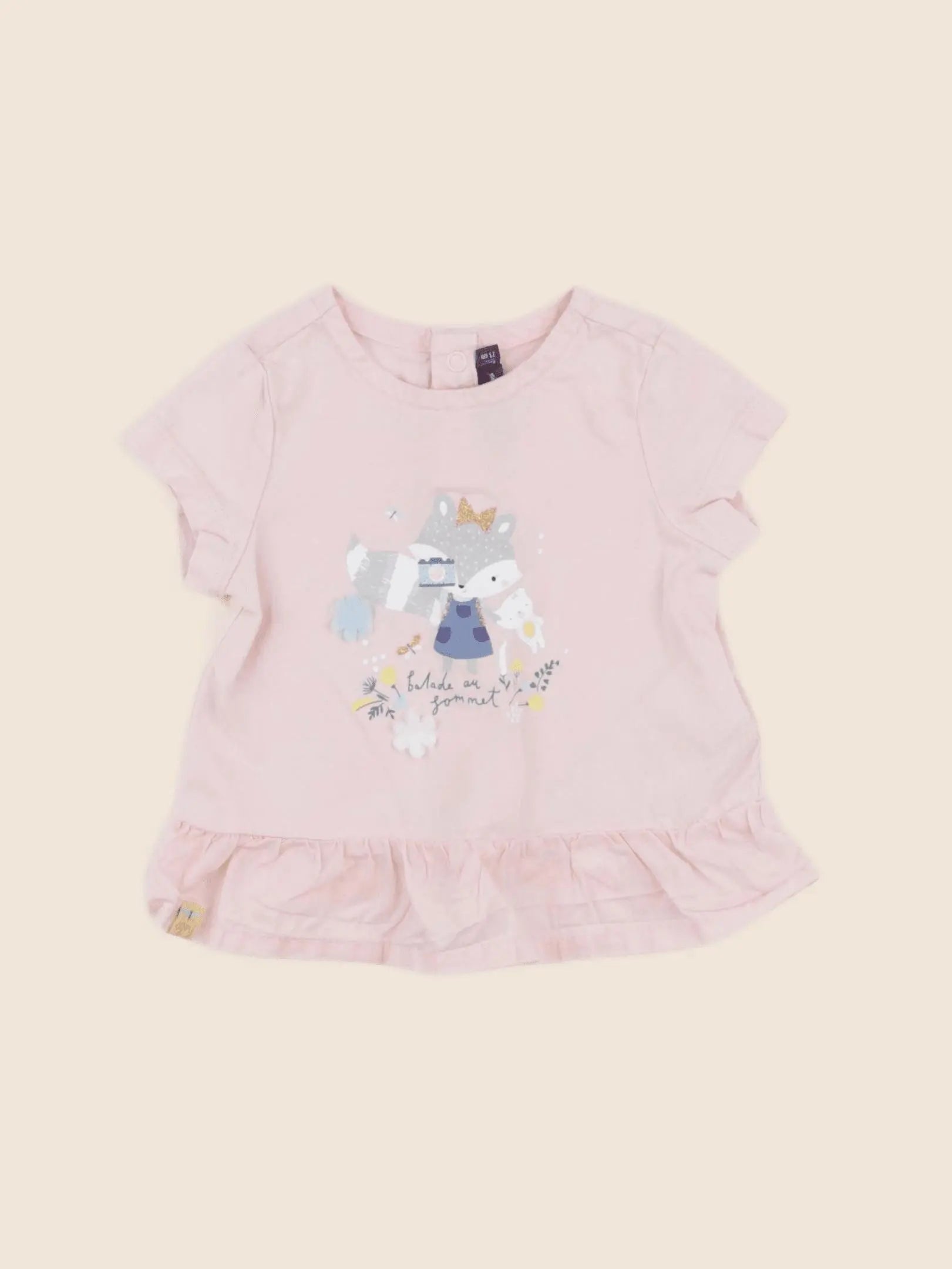 Sergent Major - tee-shirt rose - 9 mois