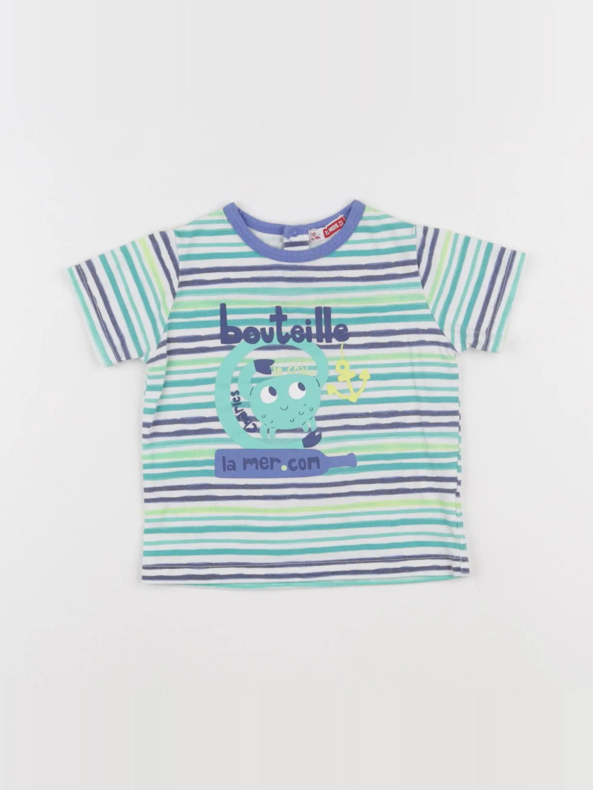 DPAM - tee-shirt bleu - 12 mois