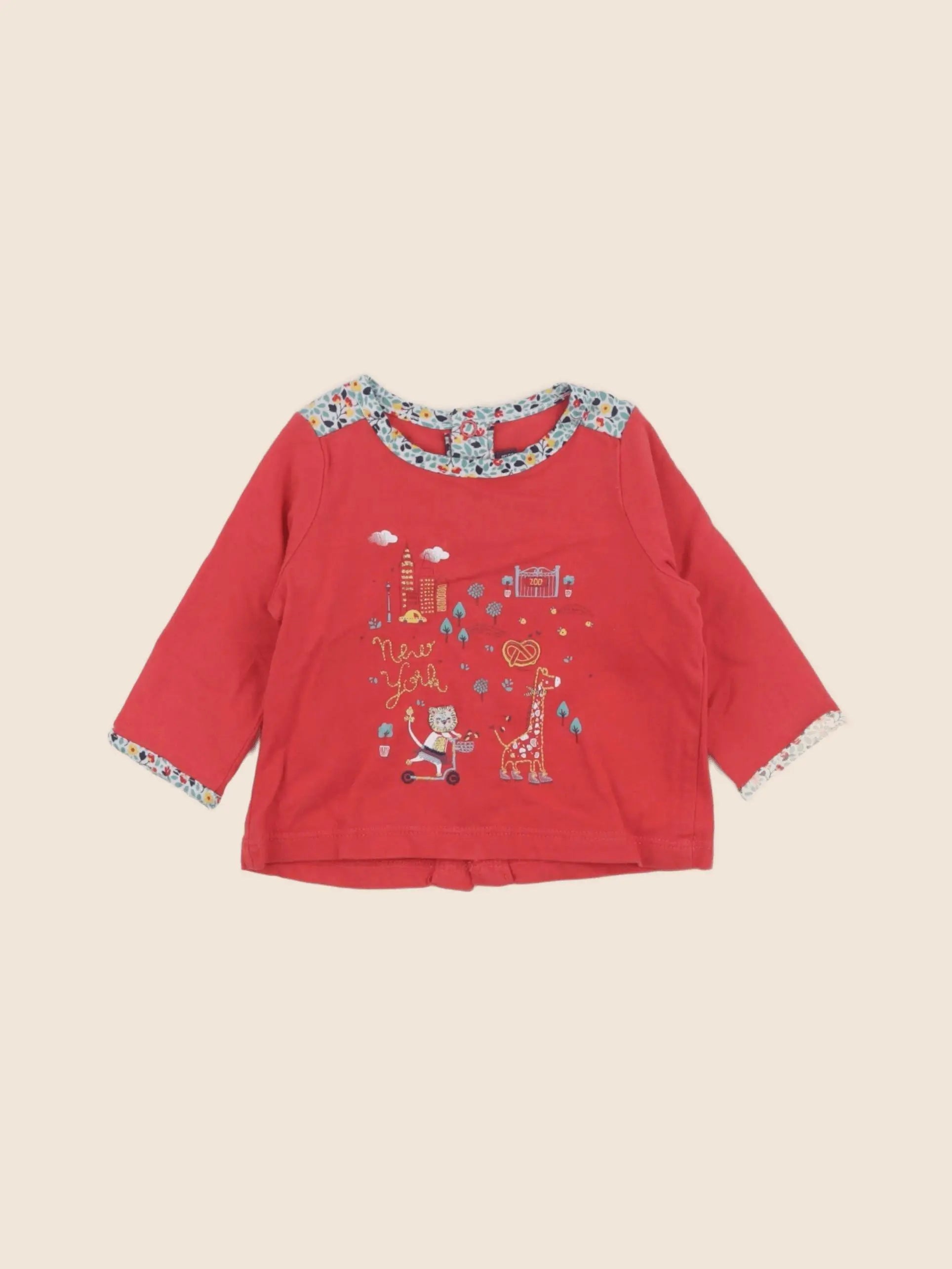 Sergent Major - tee-shirt rouge - 3 mois
