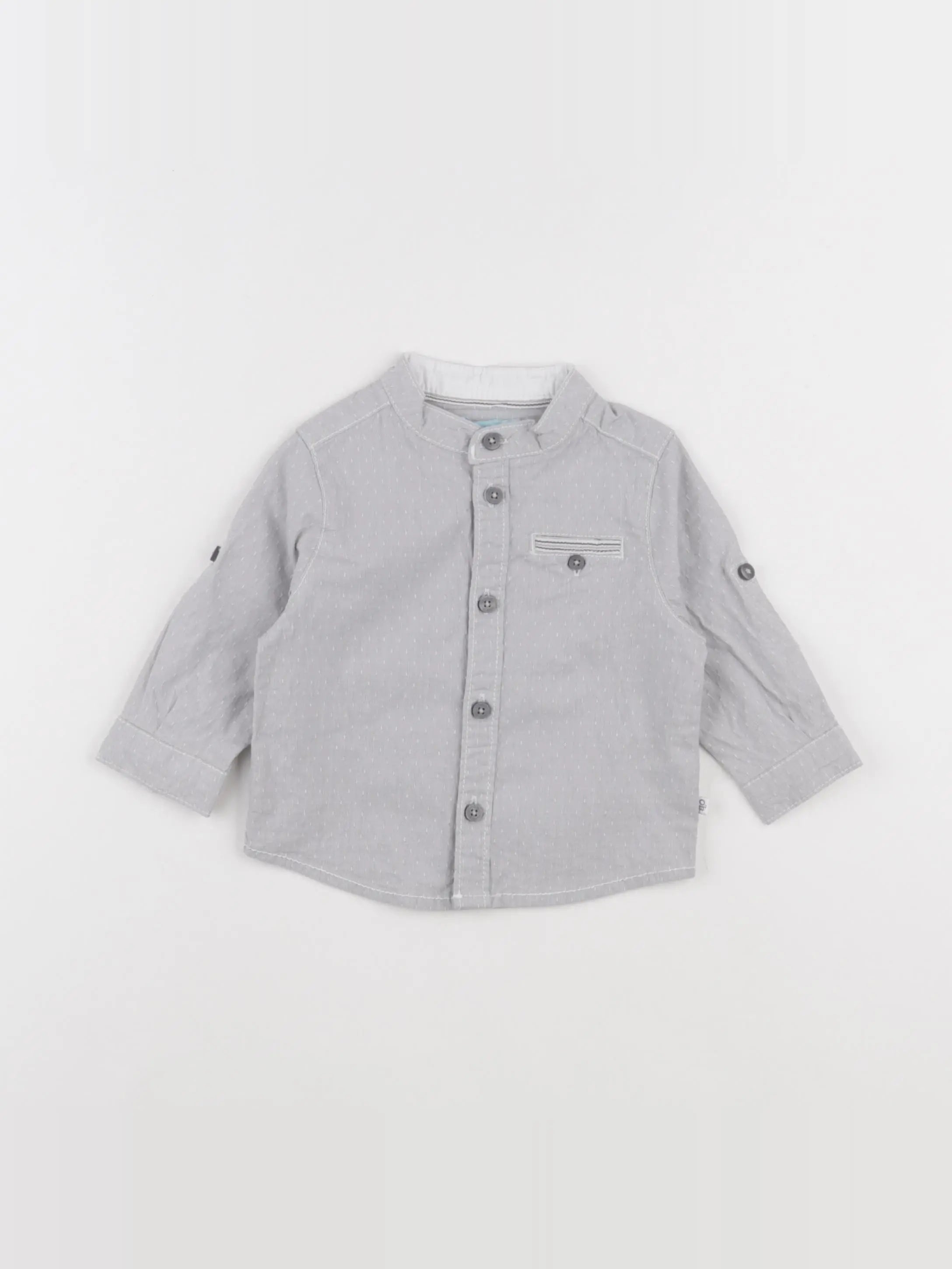 Obaïbi - chemise gris - 6 mois
