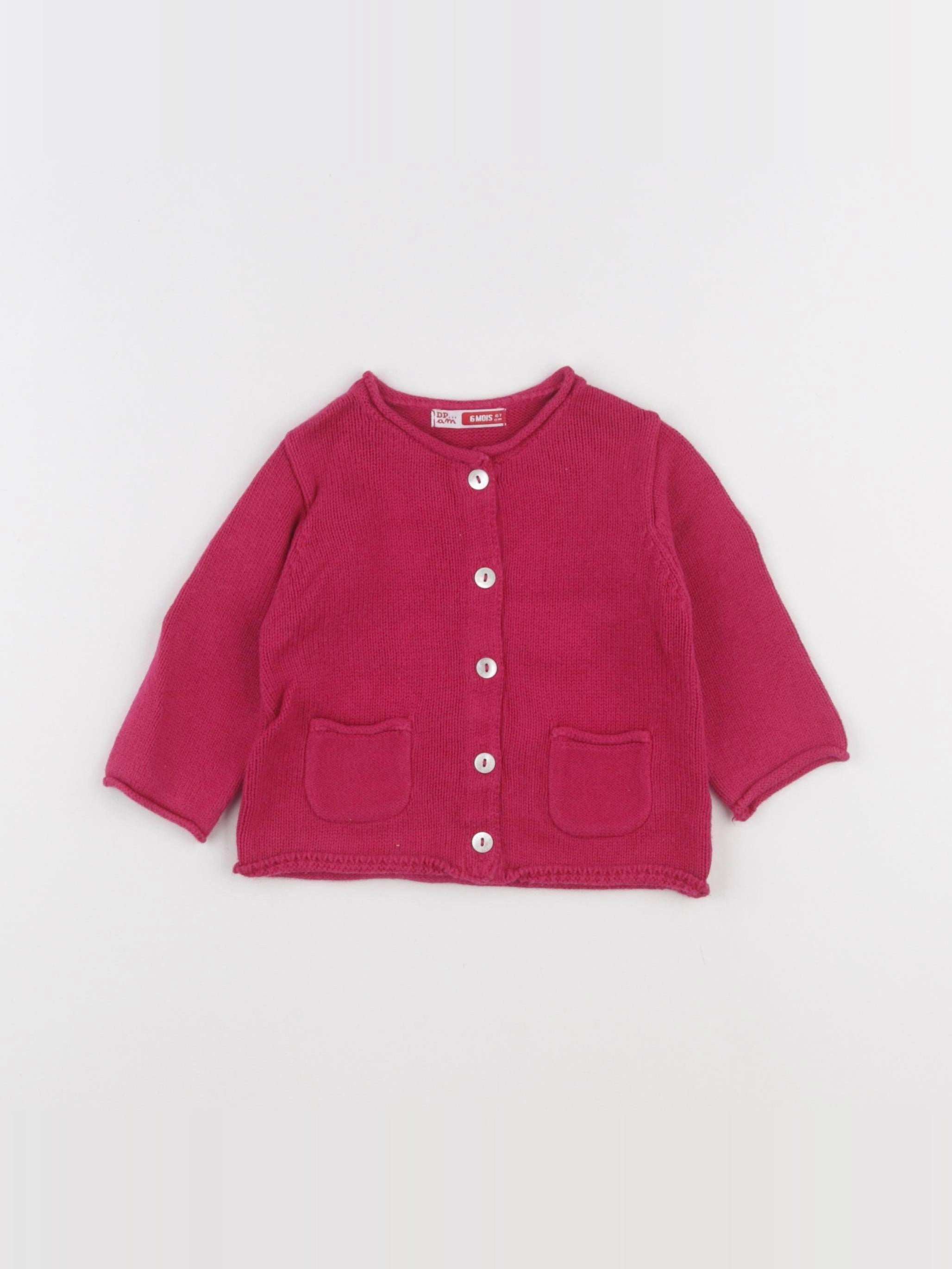 DPAM - gilet rose - 6 mois