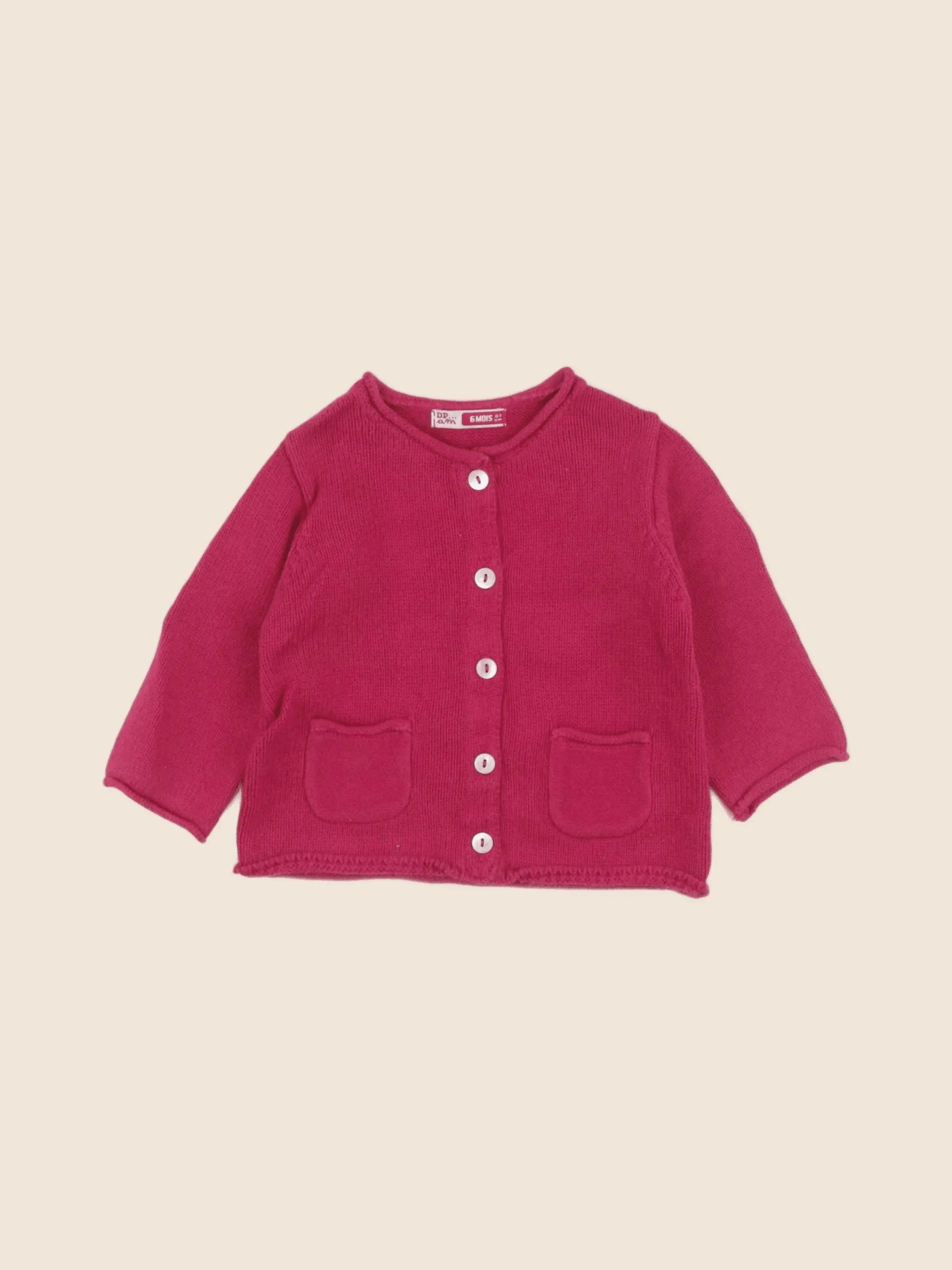DPAM - gilet rose - 6 mois