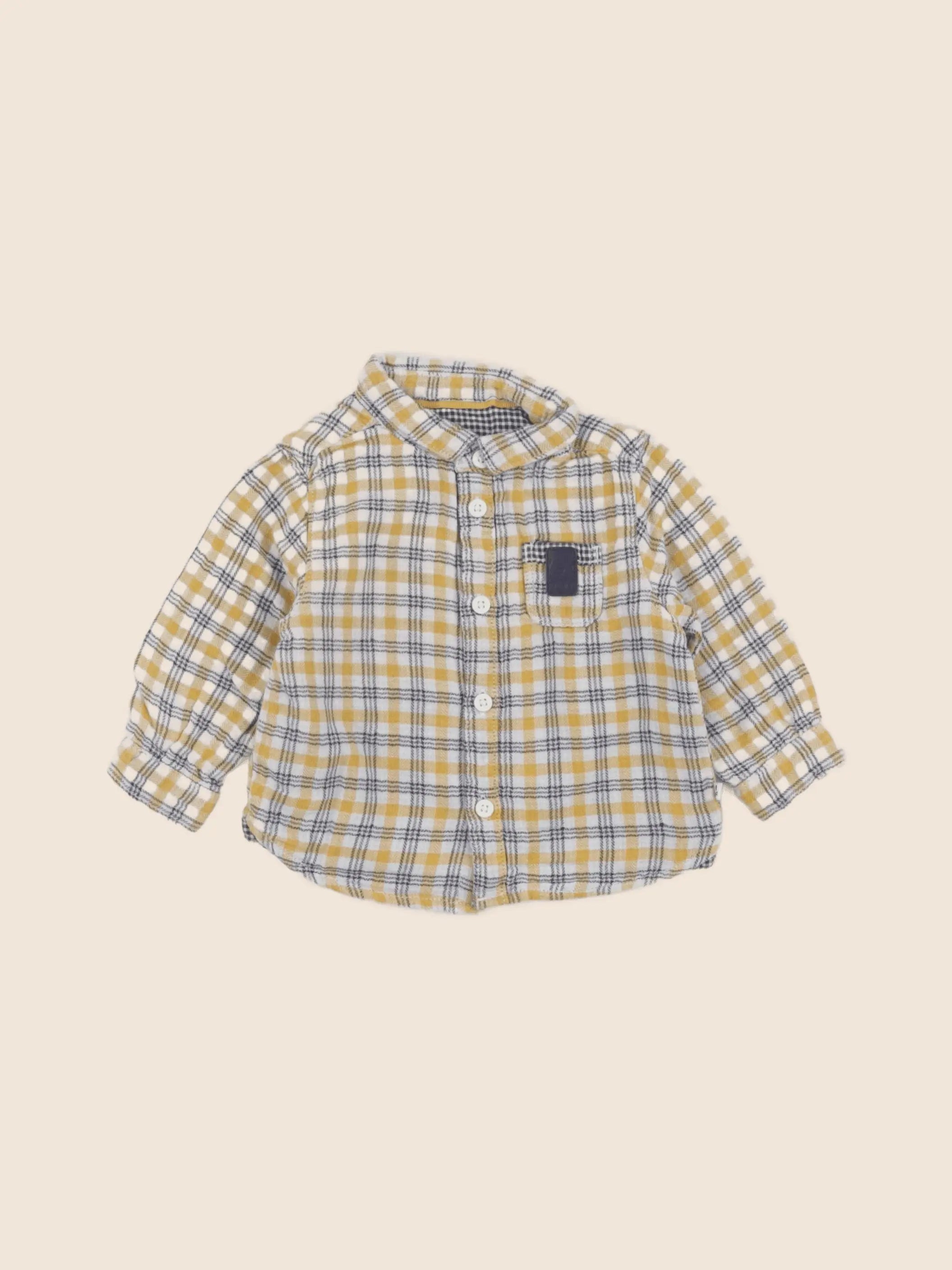 Obaïbi - chemise jaune - 6 mois